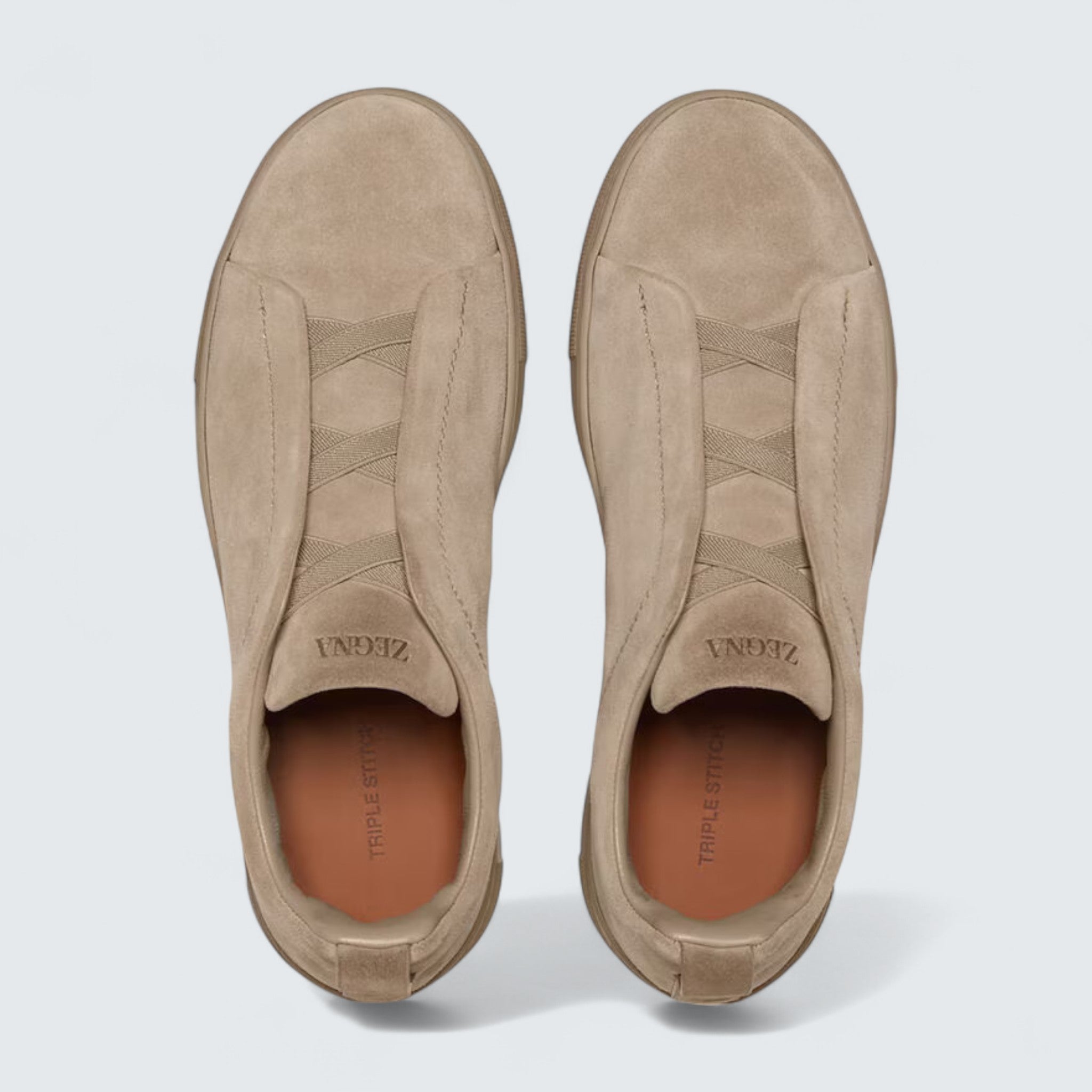 Light Taupe Suede Triple Stitch™ Sneakers
