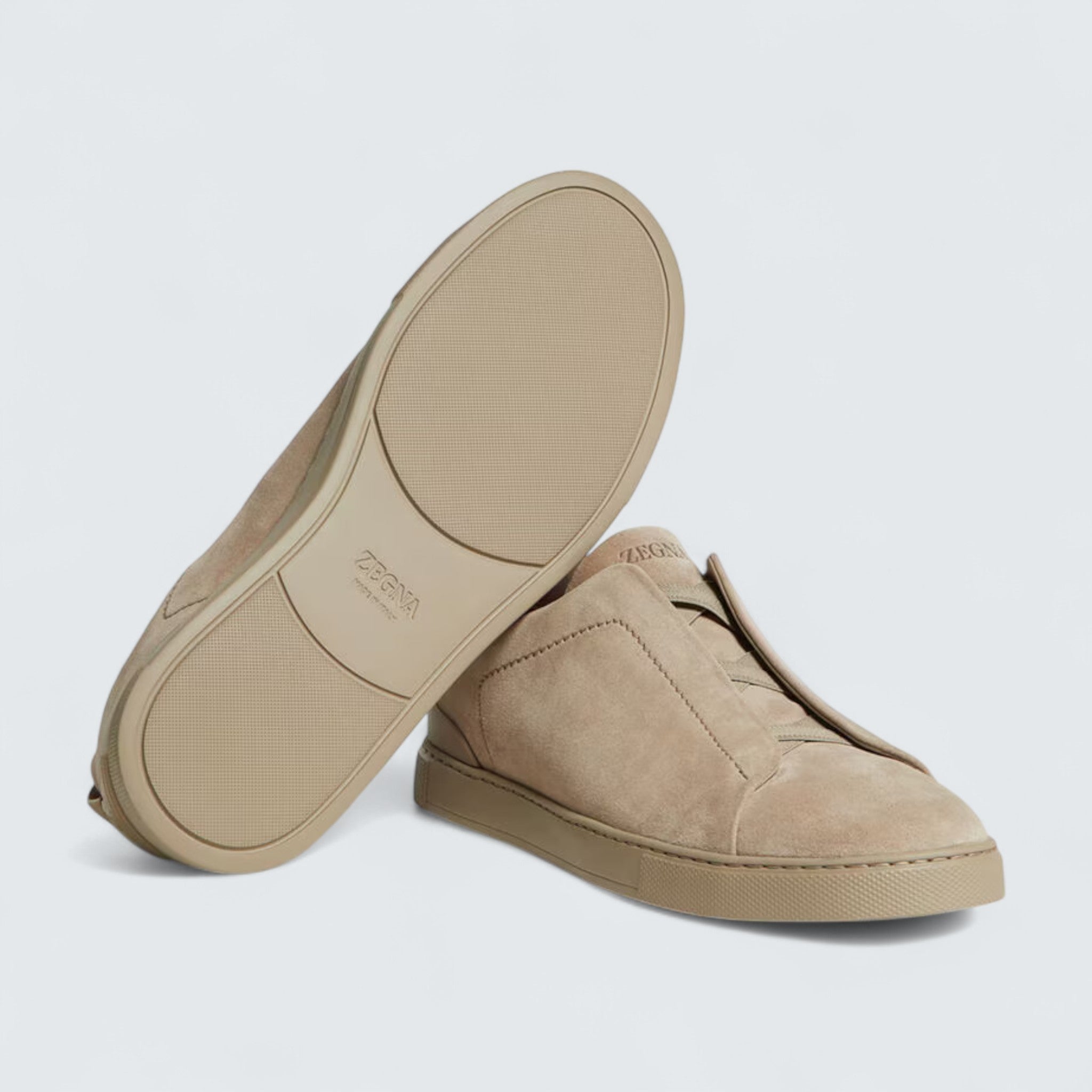 Light Taupe Suede Triple Stitch™ Sneakers