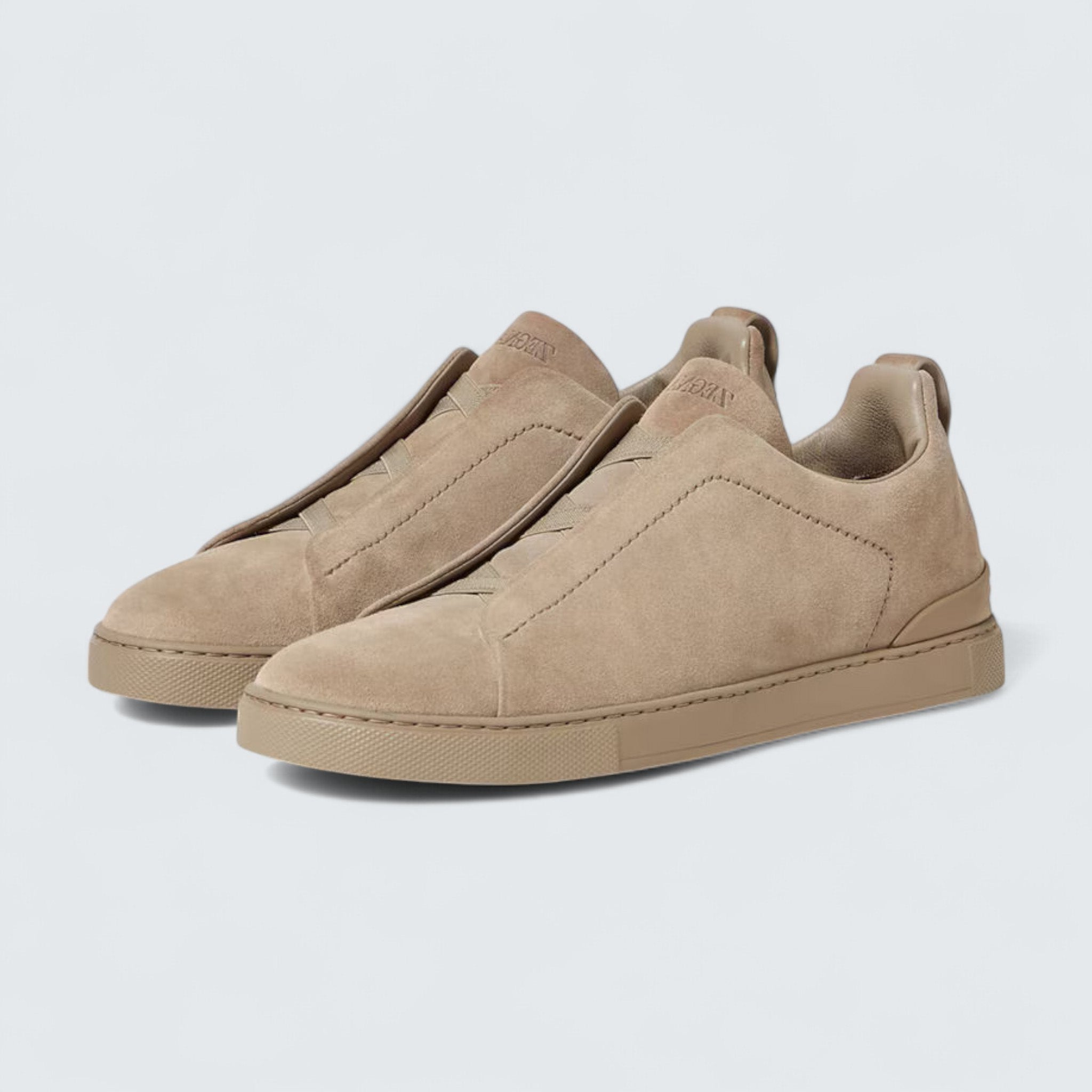 Light Taupe Suede Triple Stitch™ Sneakers