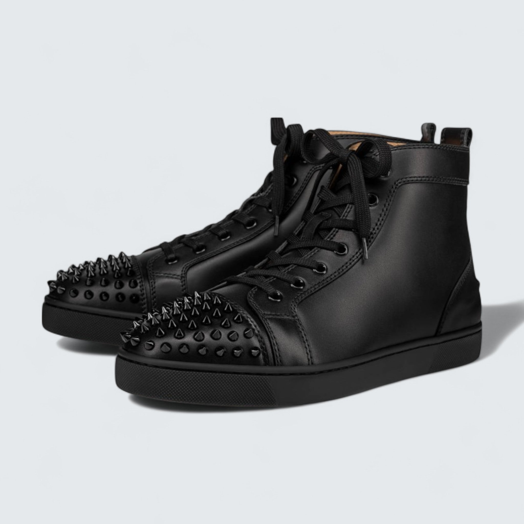 Lou Spikes Calf Leather High-top Sneaker