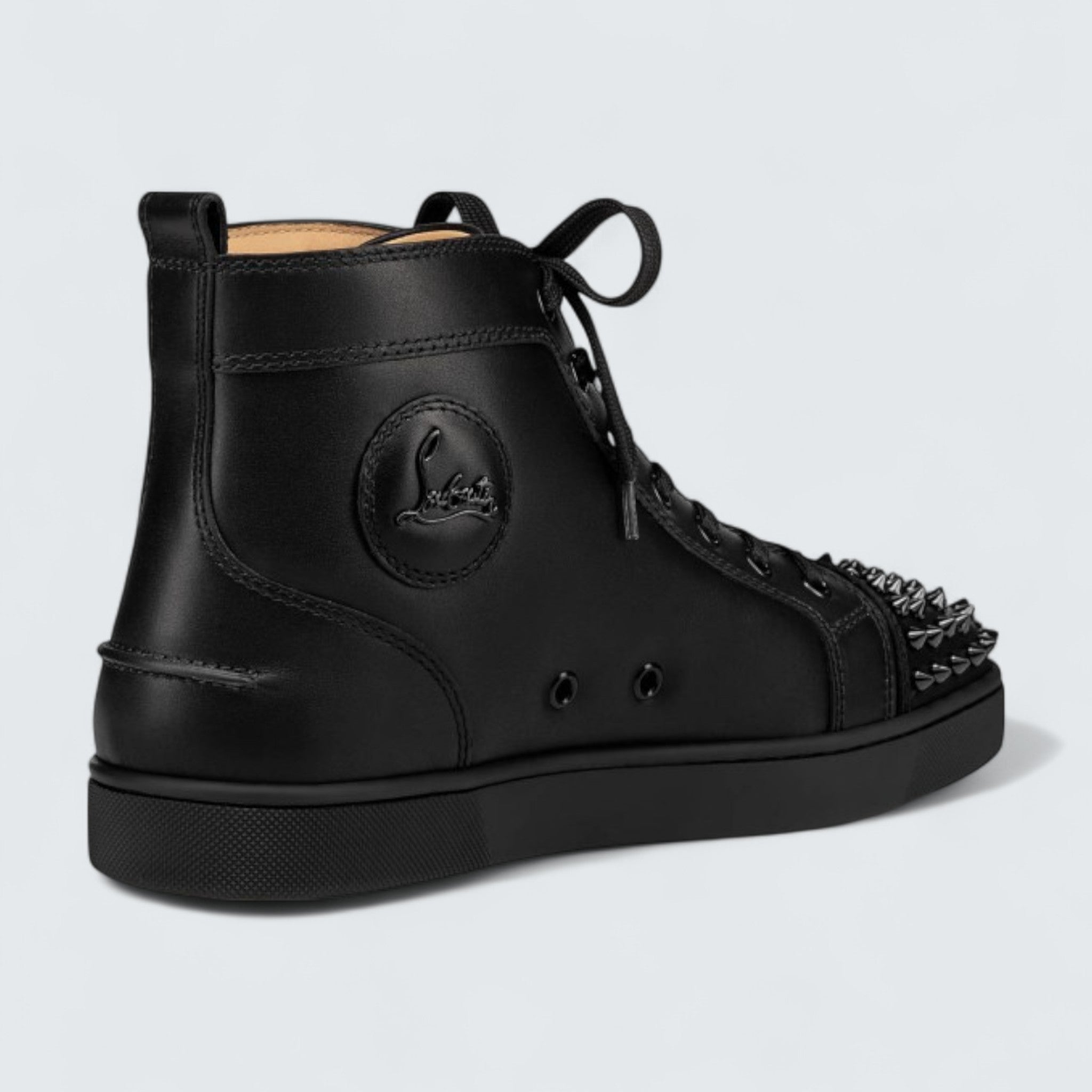 Lou Spikes Calf Leather High-top Sneaker