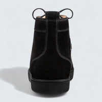 Lou Spikes Suede Black High-top Sneaker