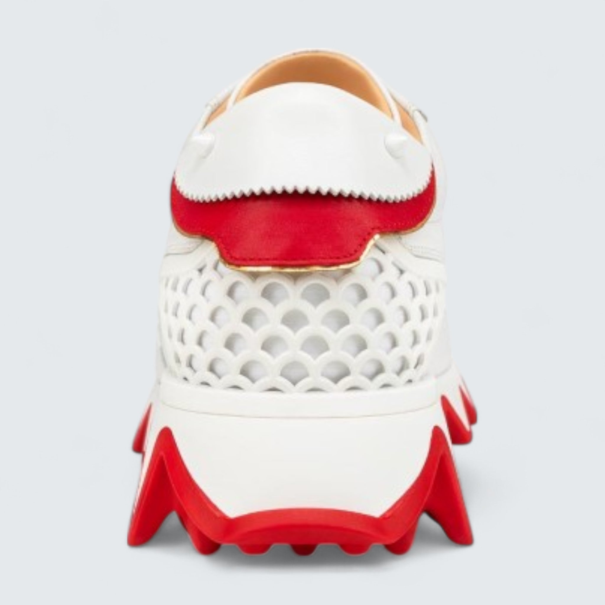 Loubishark Calf Leather and Neoprene Bianco