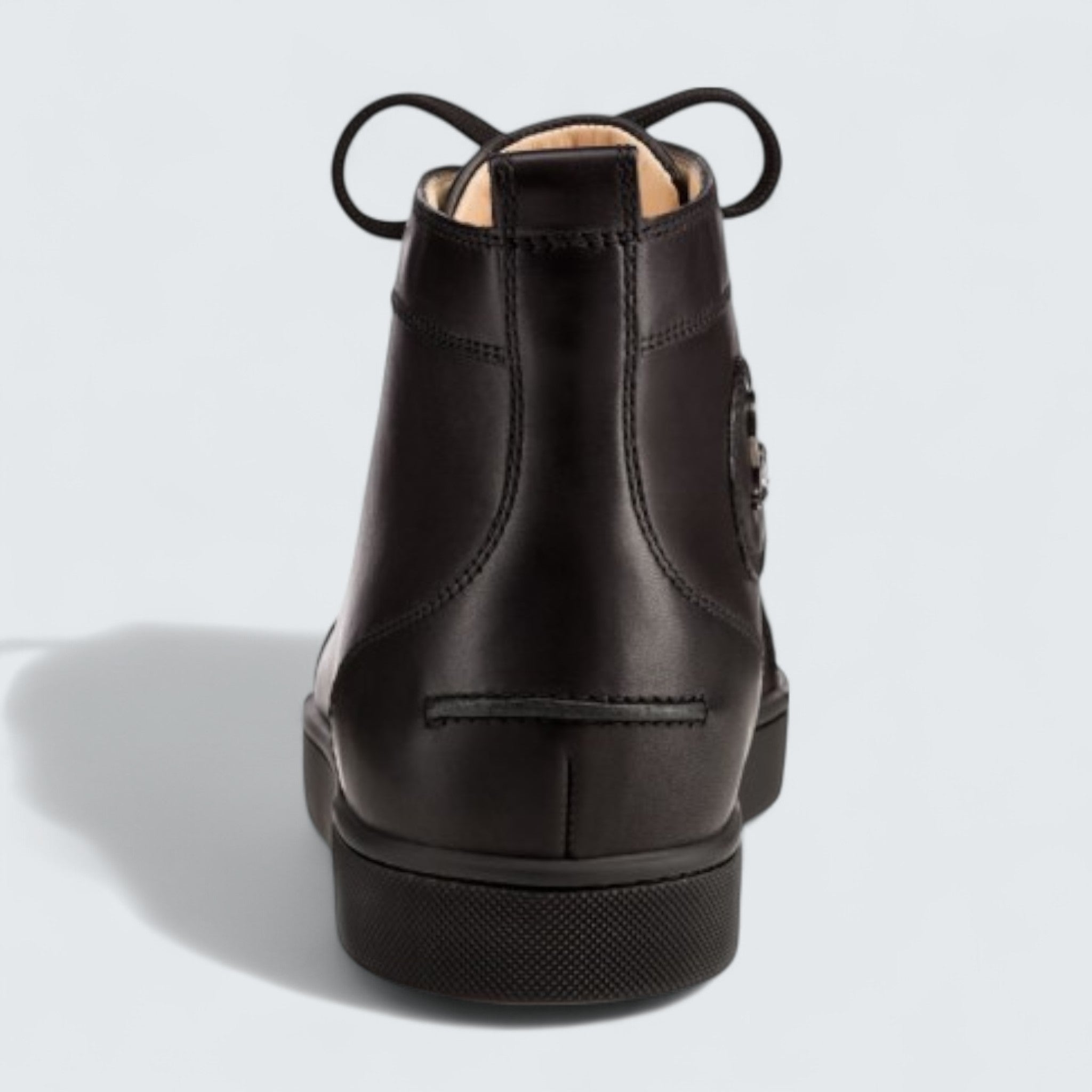 Louis Calf Leather Black High-top Sneaker