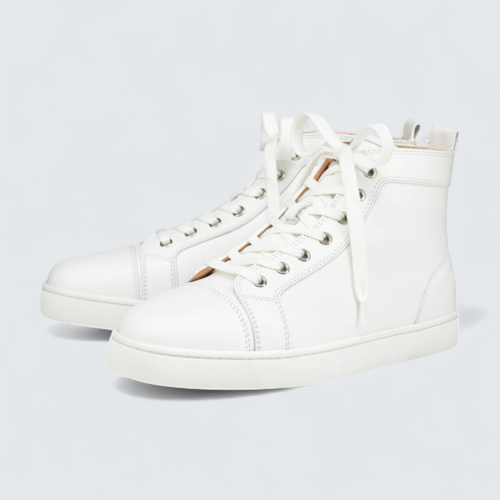 Louis Calf Leather White High-top Sneaker