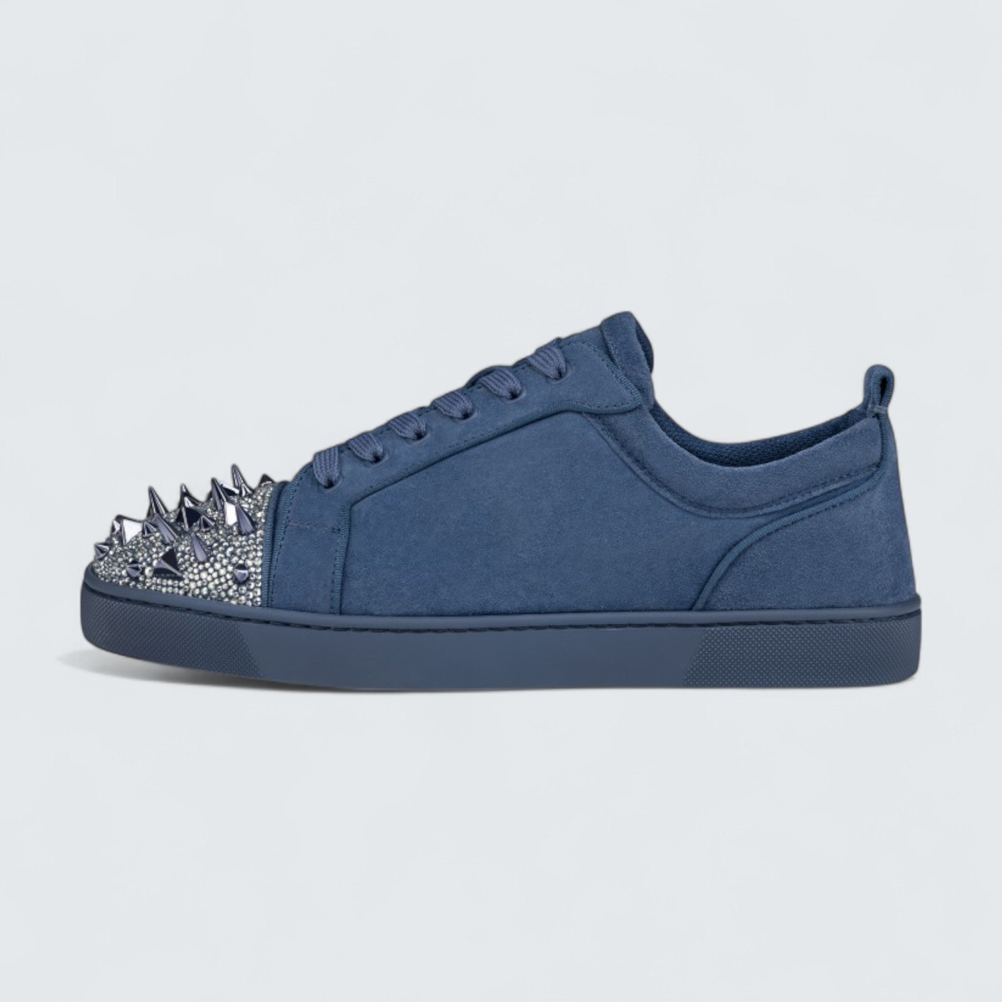 Louis Junior P Pik Pik Strass Veau Velours Spikes and Strass Denim