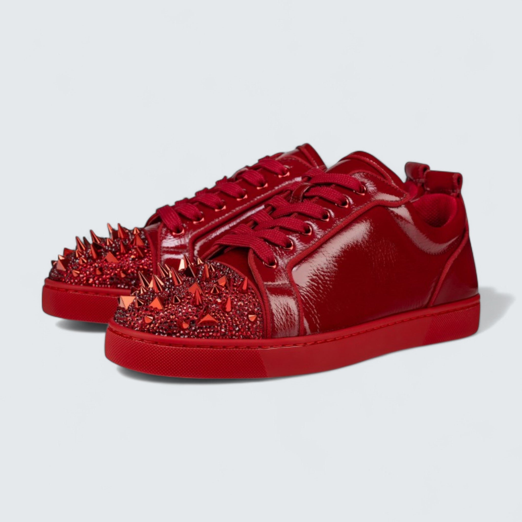 Louis Junior P Pik Pik Strass Vog Patent Leather and Spikes Loubi