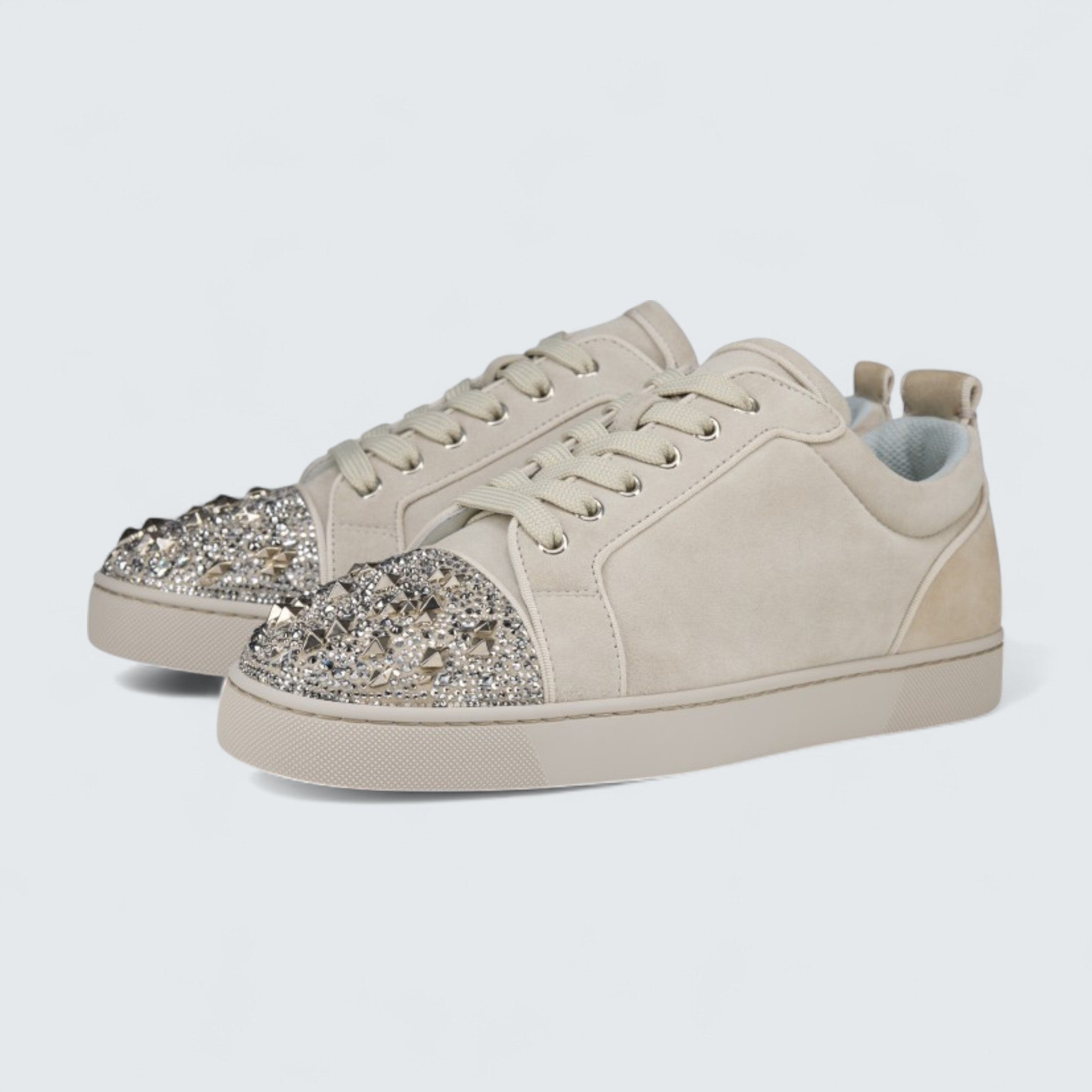 Louis Junior P Strass Eternity Veau Velours Albatre
