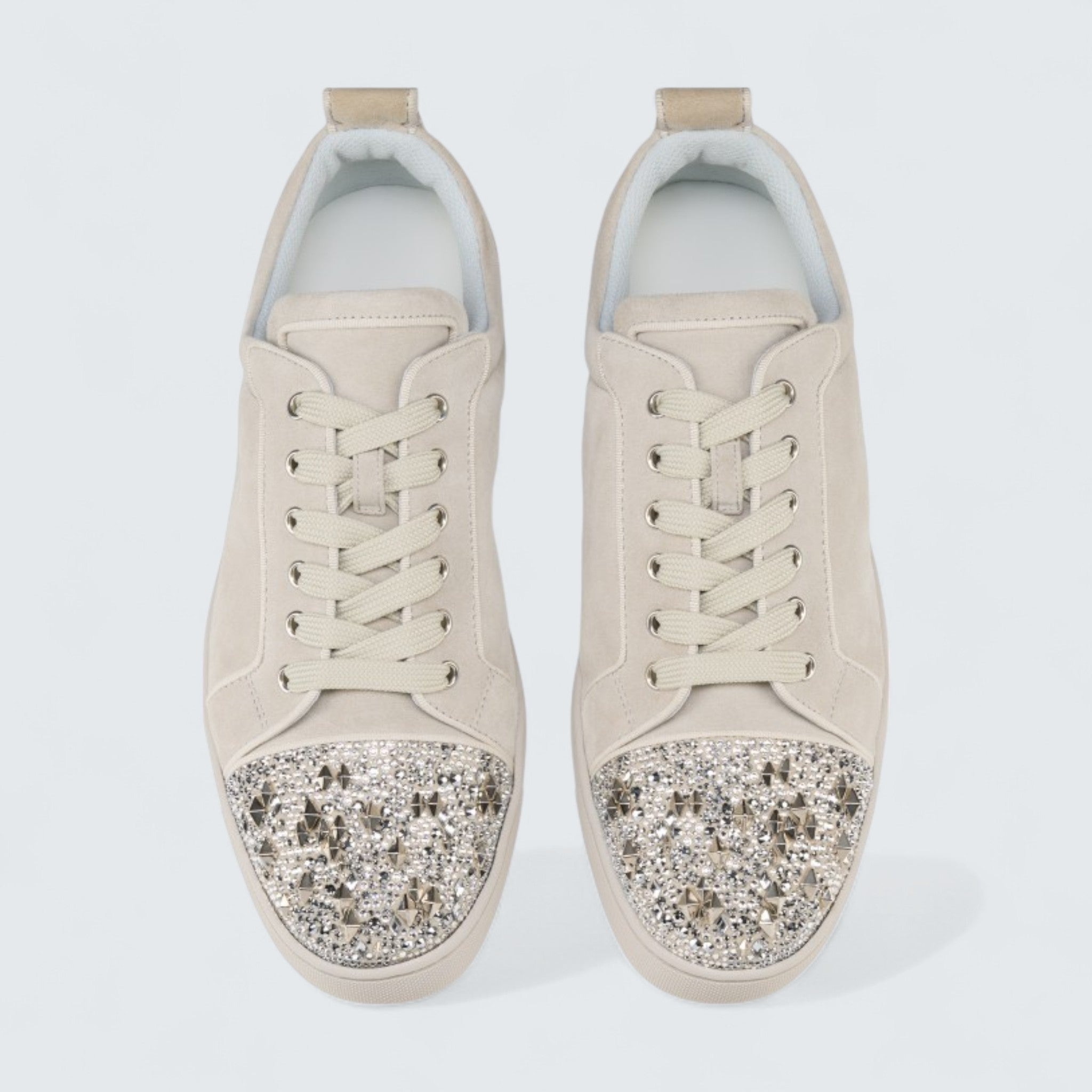 Louis Junior P Strass Eternity Veau Velours Albatre