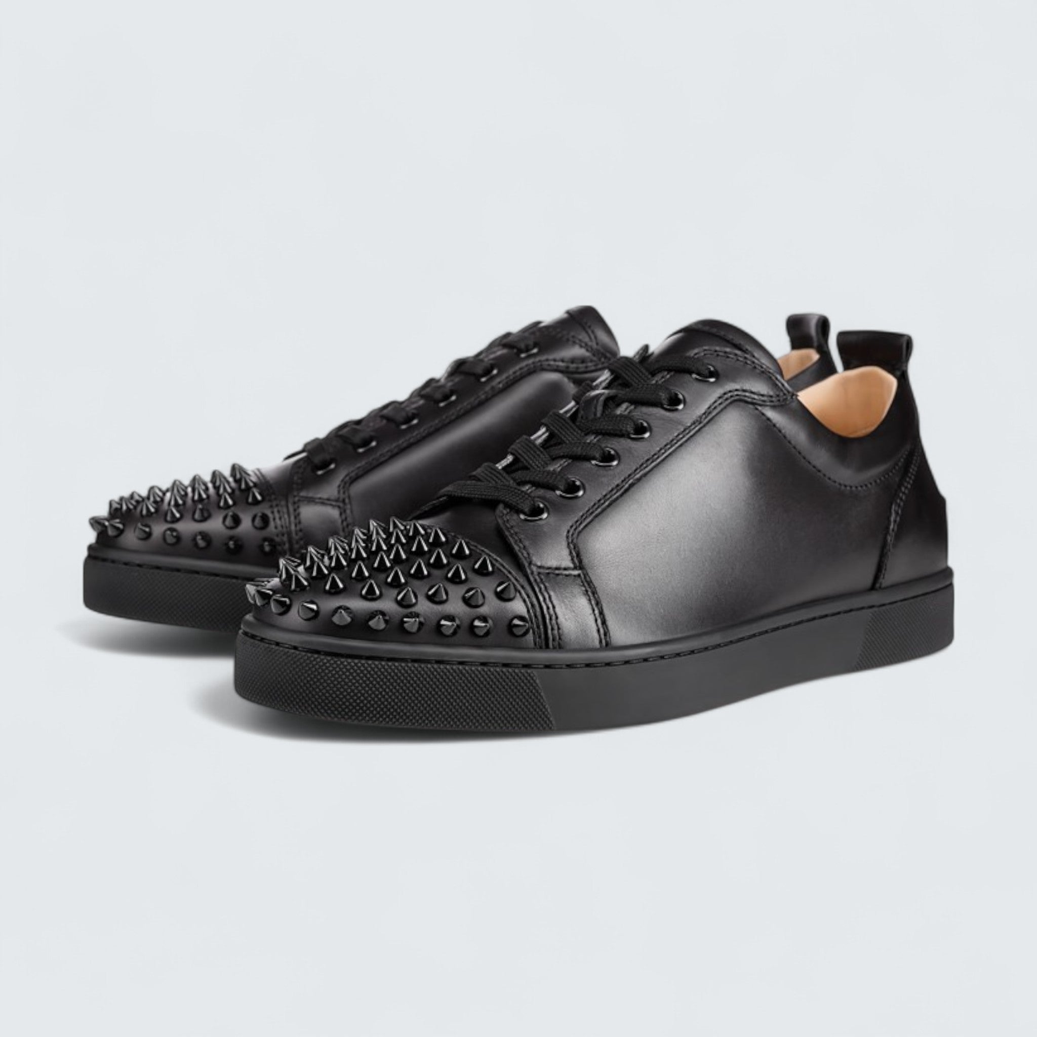 Louis Junior Spikes Calf Leather and Spikes Black