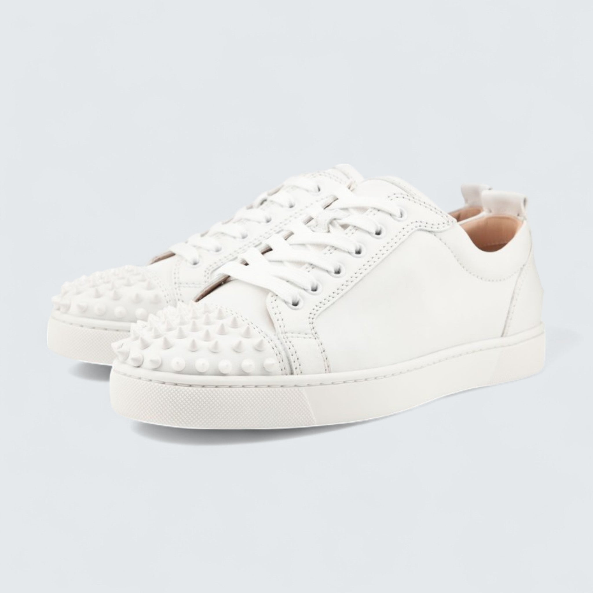 Louis Junior Spikes Calf Leather and Spikes White