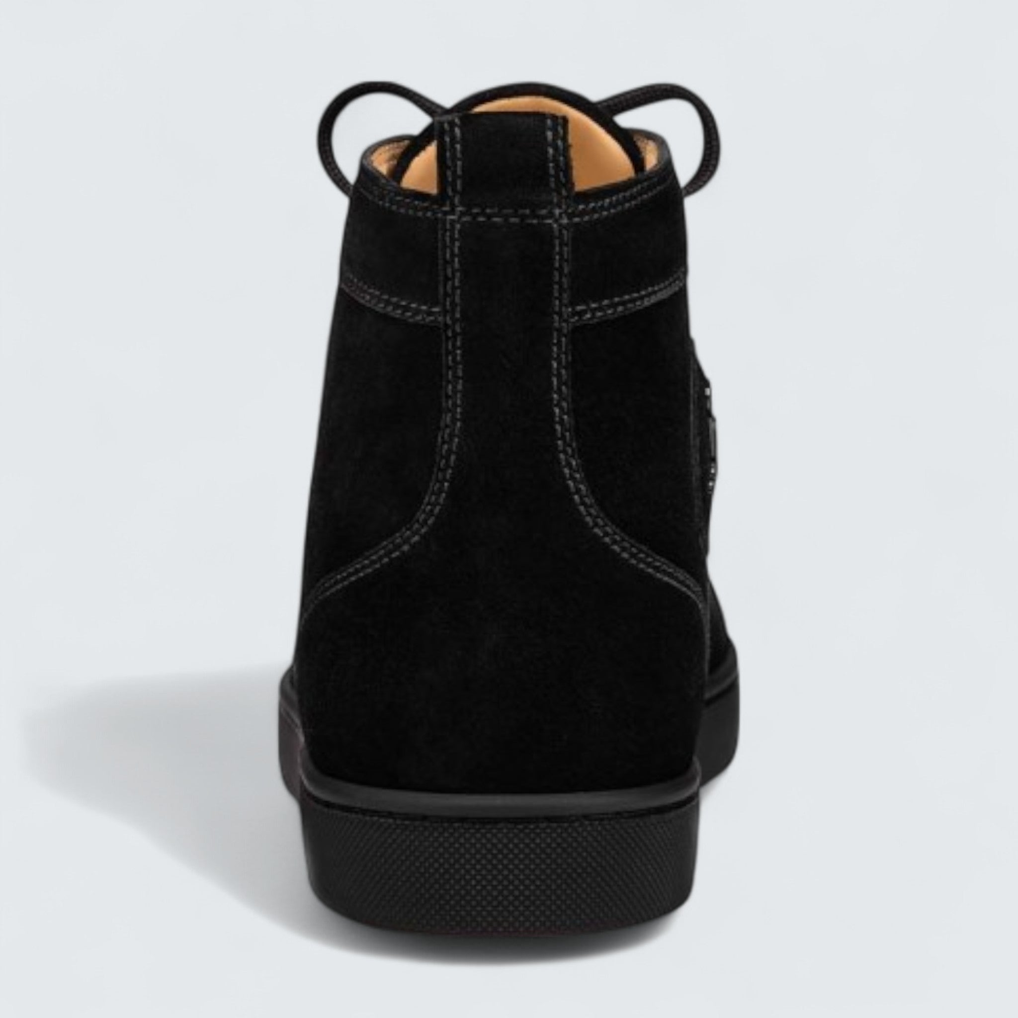 Louis Veau Velours Black High-Top Sneaker