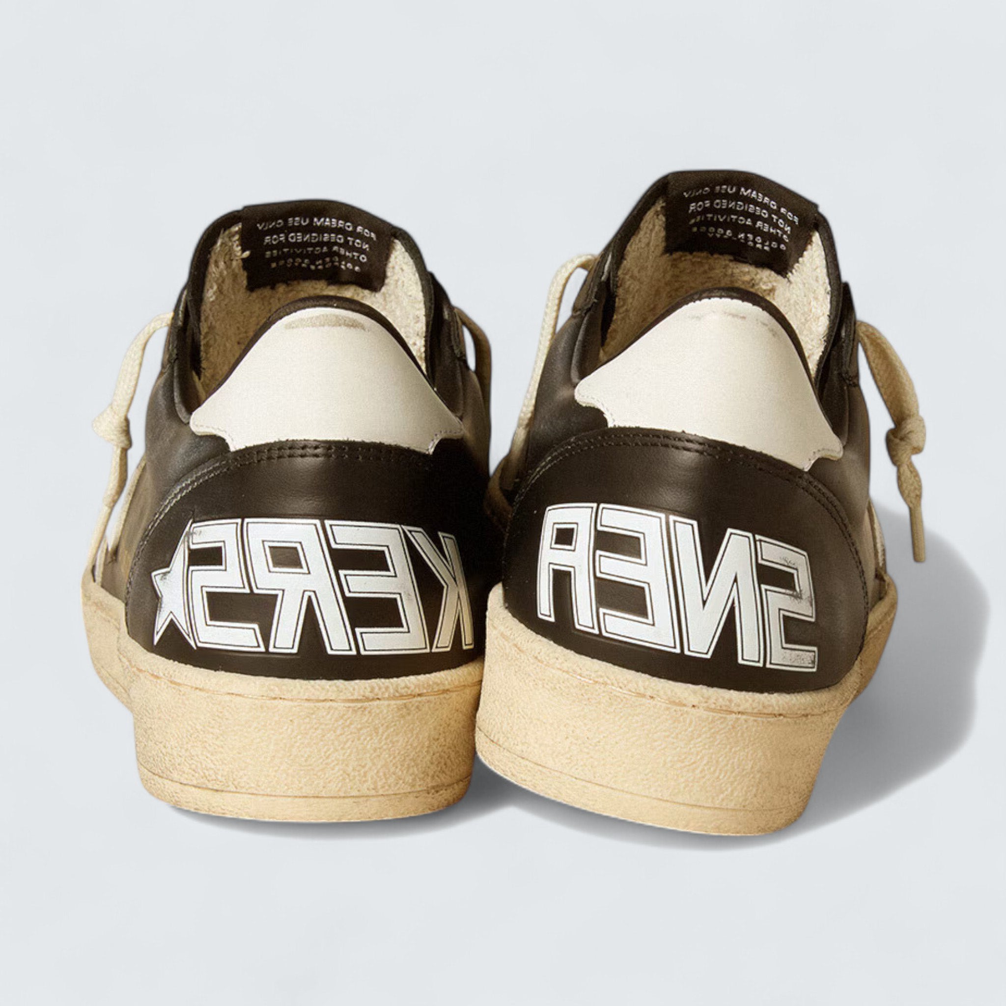 Ball Star 'Black Nappa with White Leather Star and Heel Tab'
