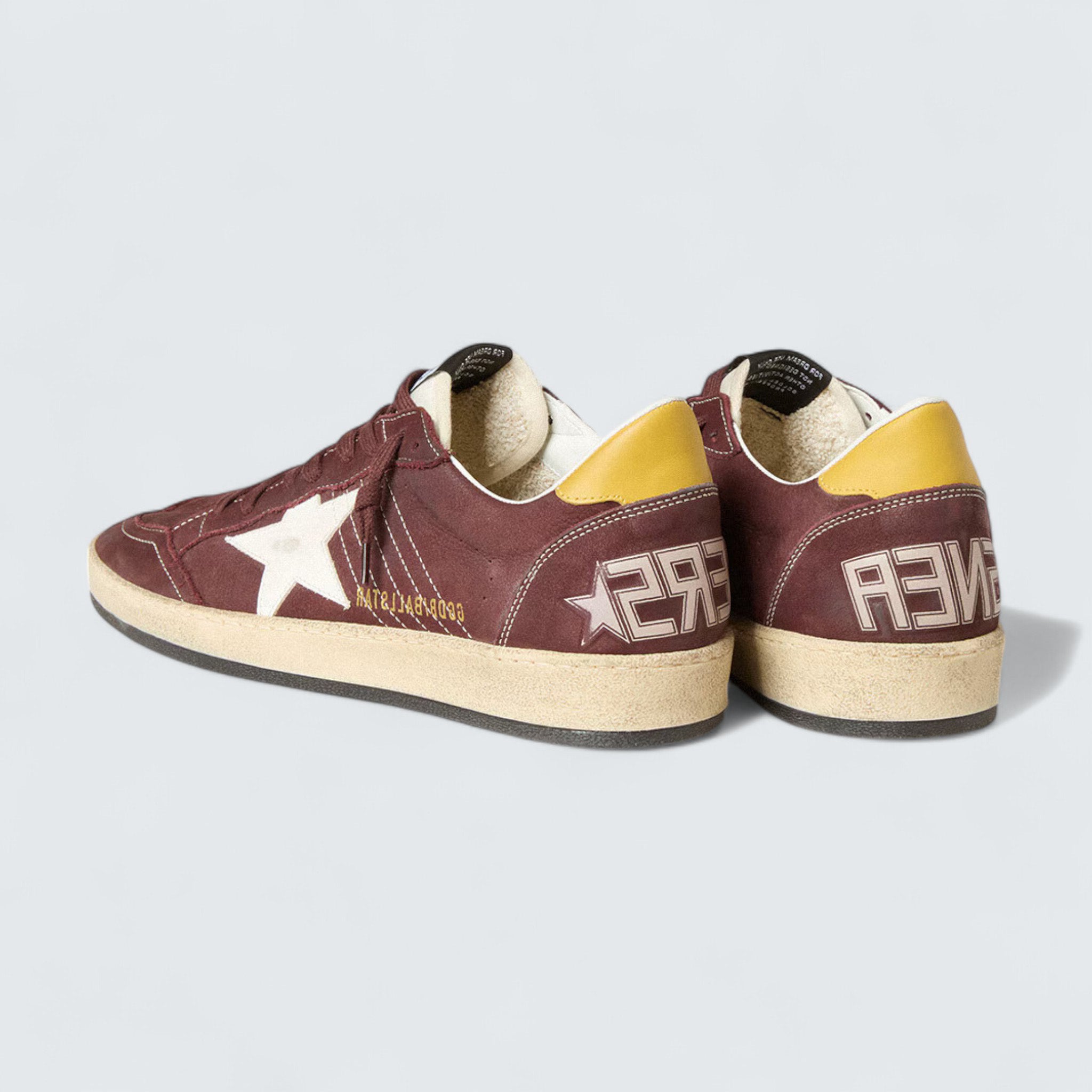Ball Star 'Chocolate Nubuck with White Leather Star and Honey-Colored Leather Heel Tab'