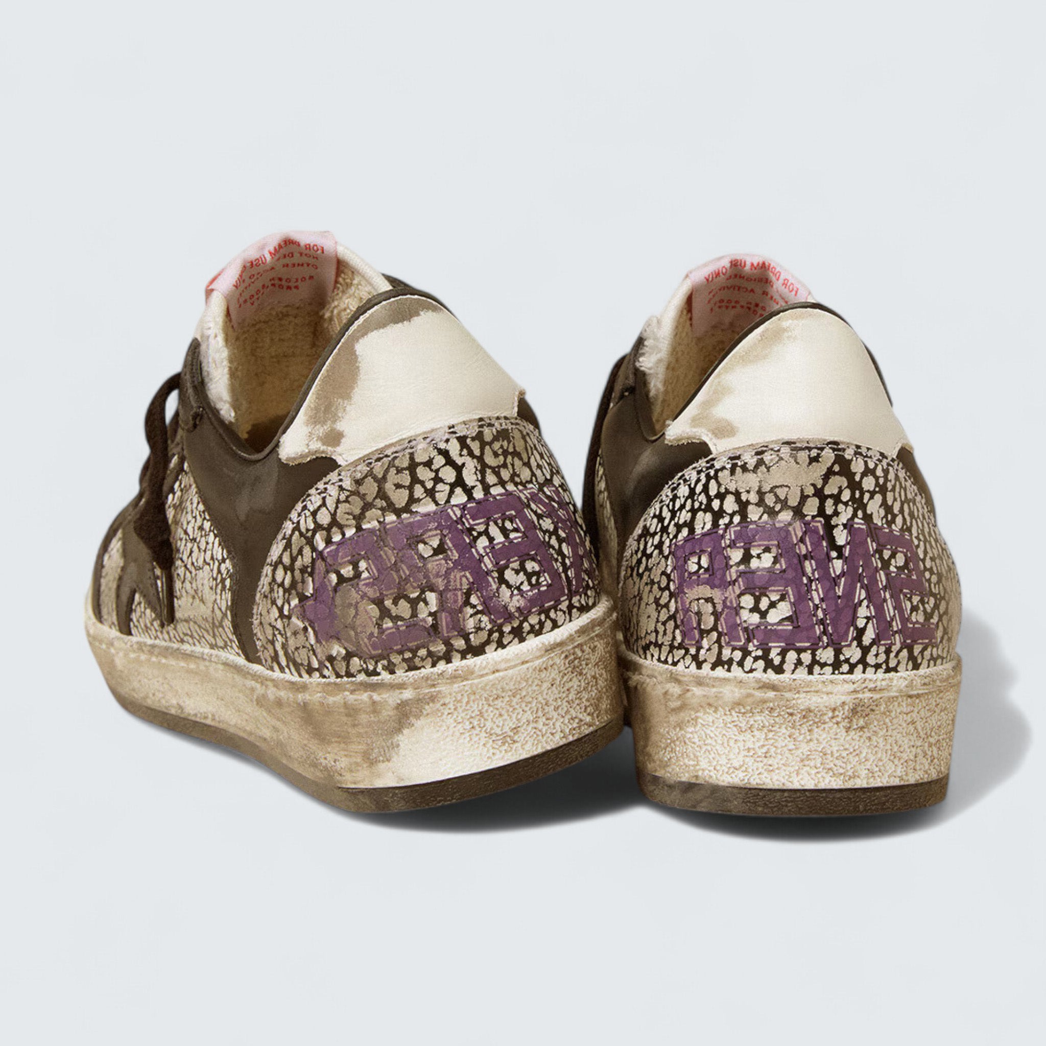 Ball Star 'Elephant-Print Leather with Black Leather Star'