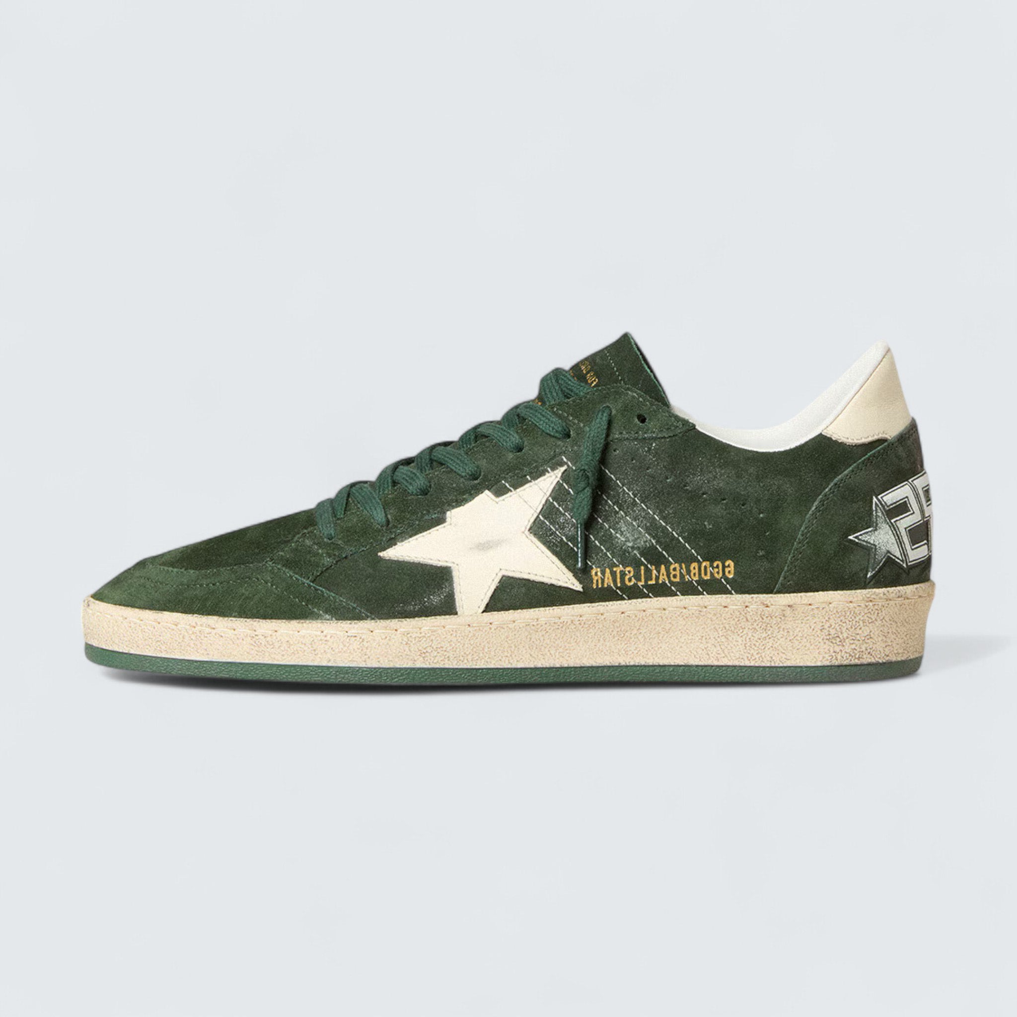 Ball Star 'Green Suede with White Leather Star and Heel Tab'