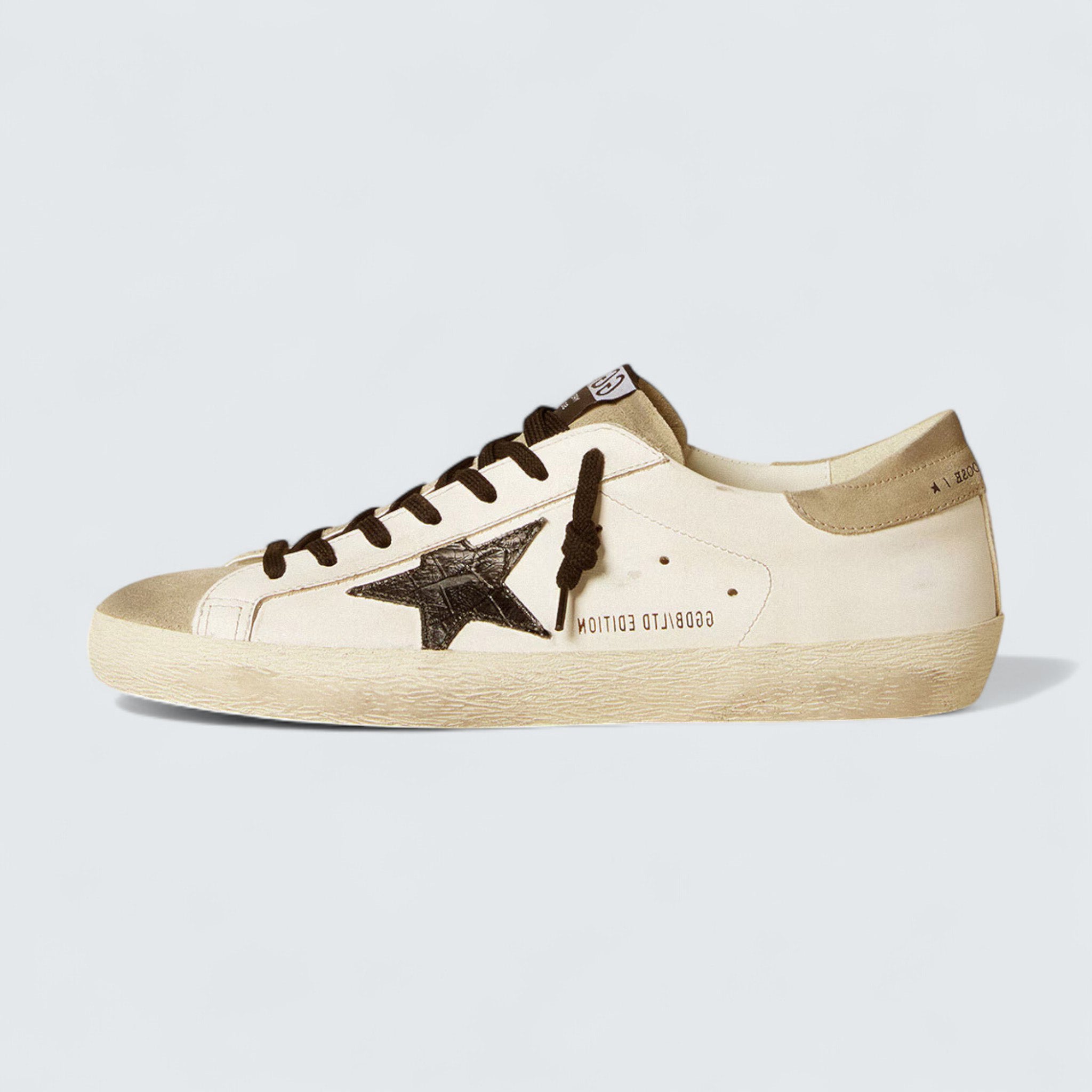 Super-Star 'Black Croc Star & Suede Inserts'