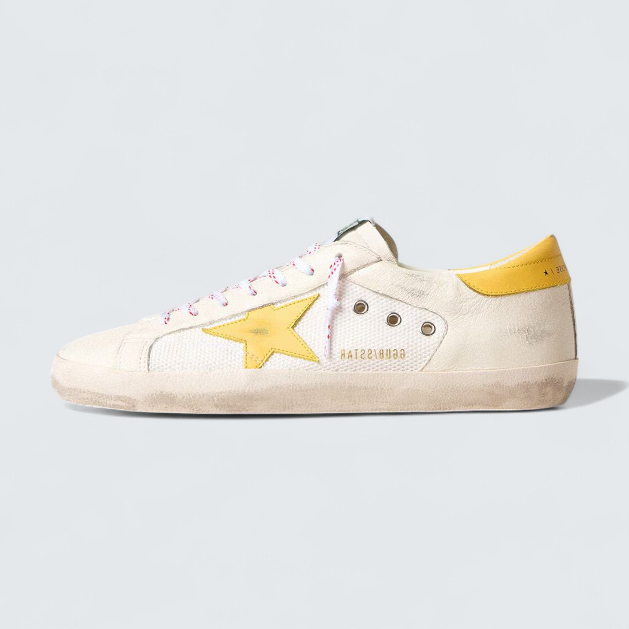 Super-Star 'Mesh, Nappa & Yellow Leather Star'