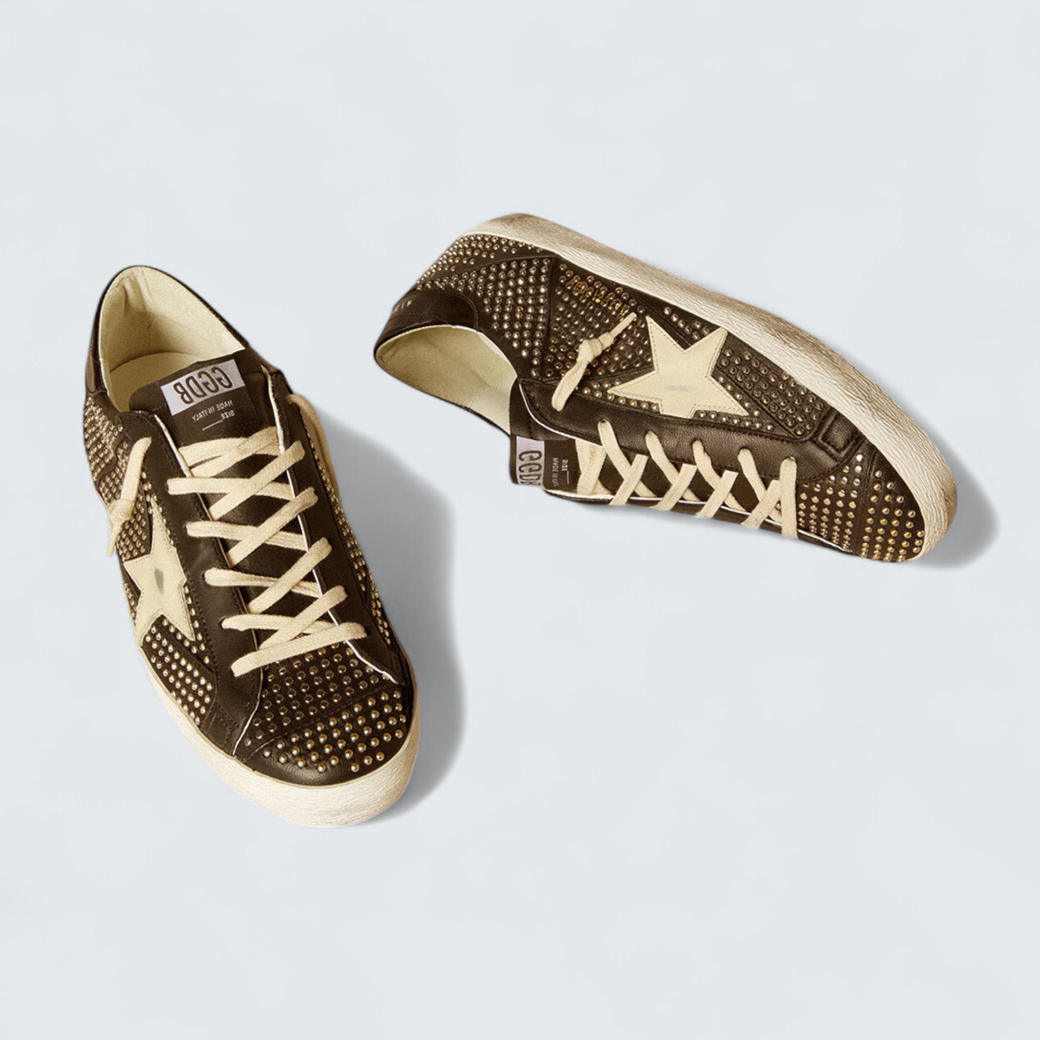 Super-Star 'Studded Black Nappa & White Star'
