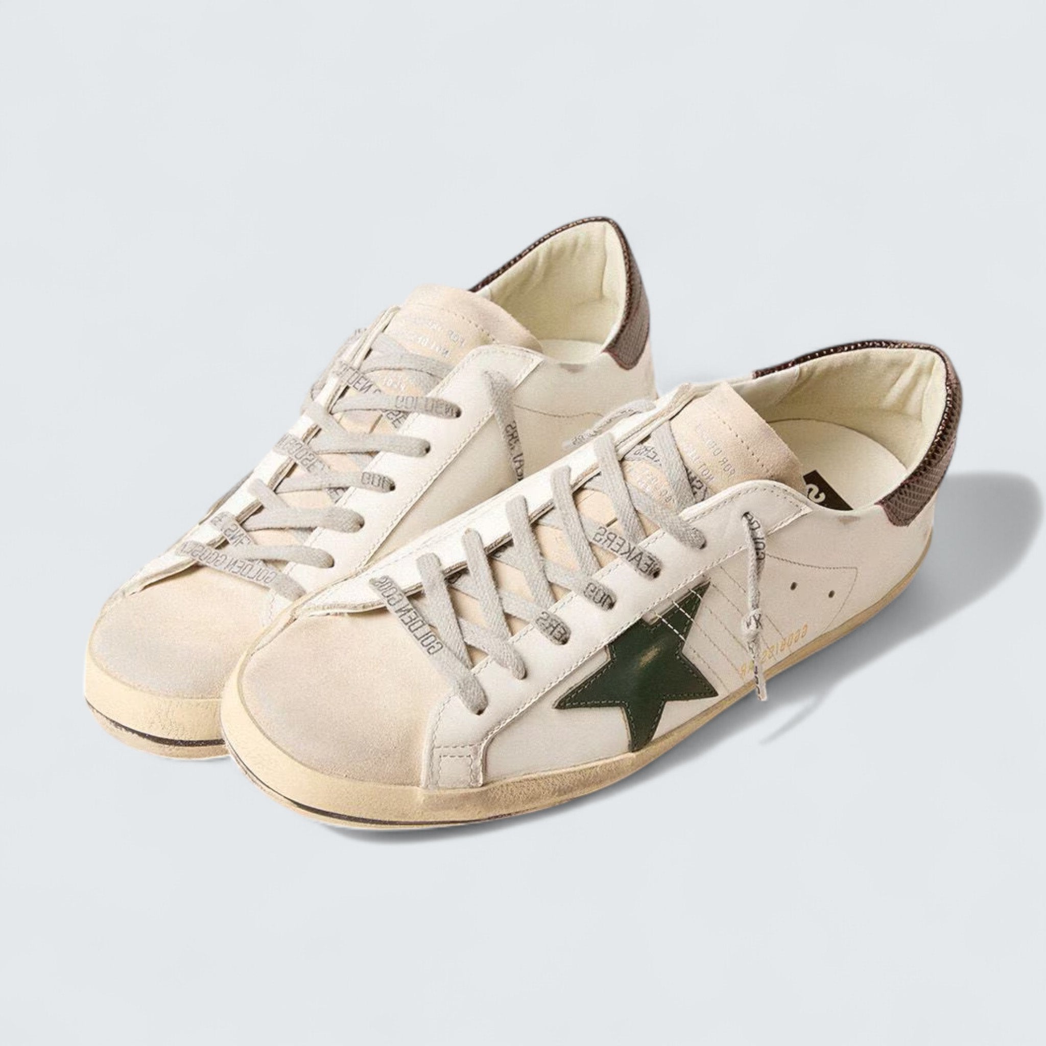 Super-Star 'Green Star & Animal-Print Heel'