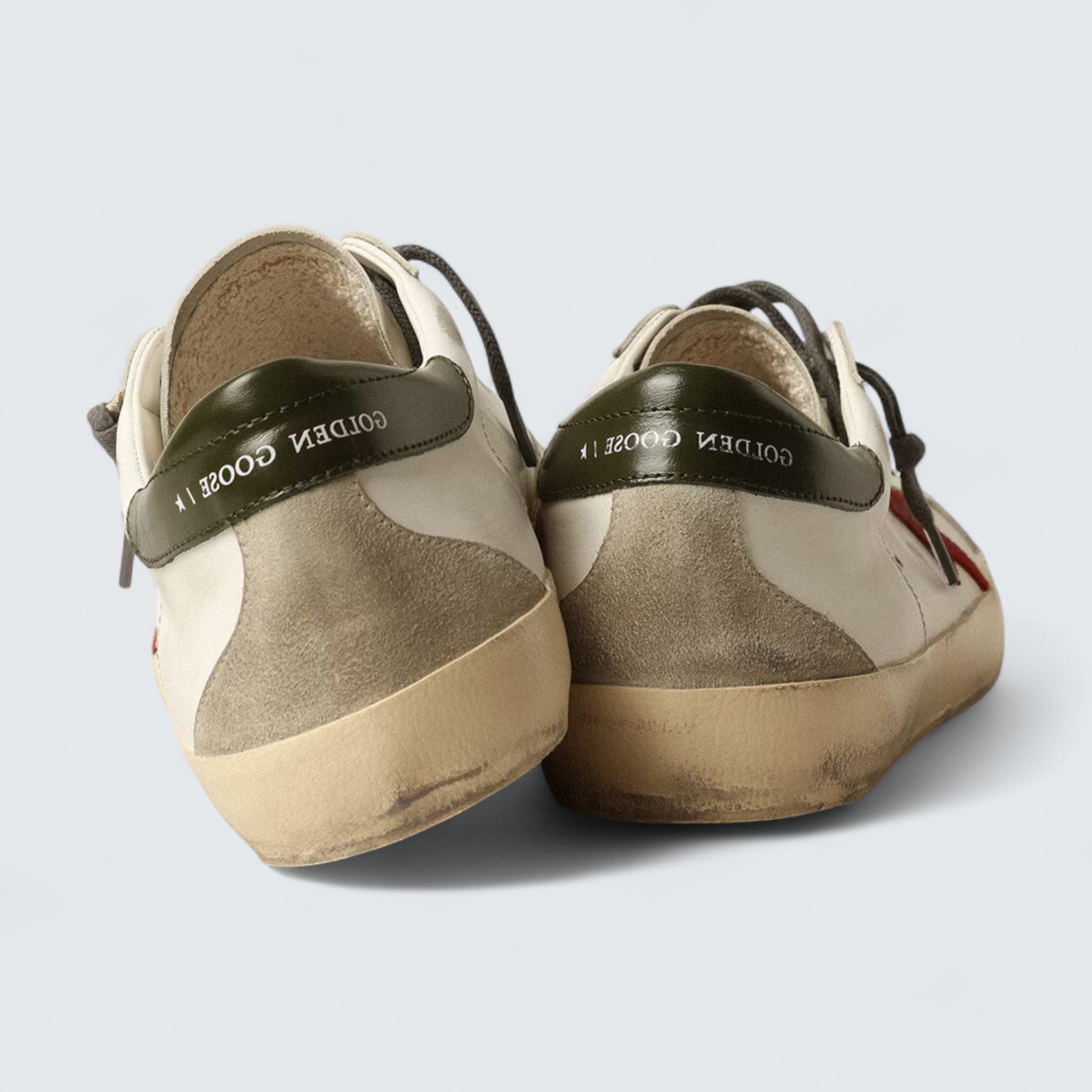 Super-Star 'Red Suede Star & Green Heel Tab'