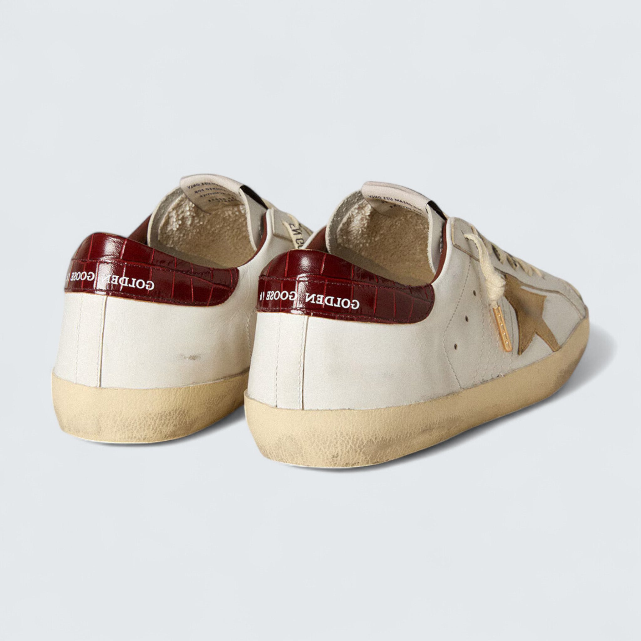Super-Star 'Sand Suede Star & Red Croc Heel'