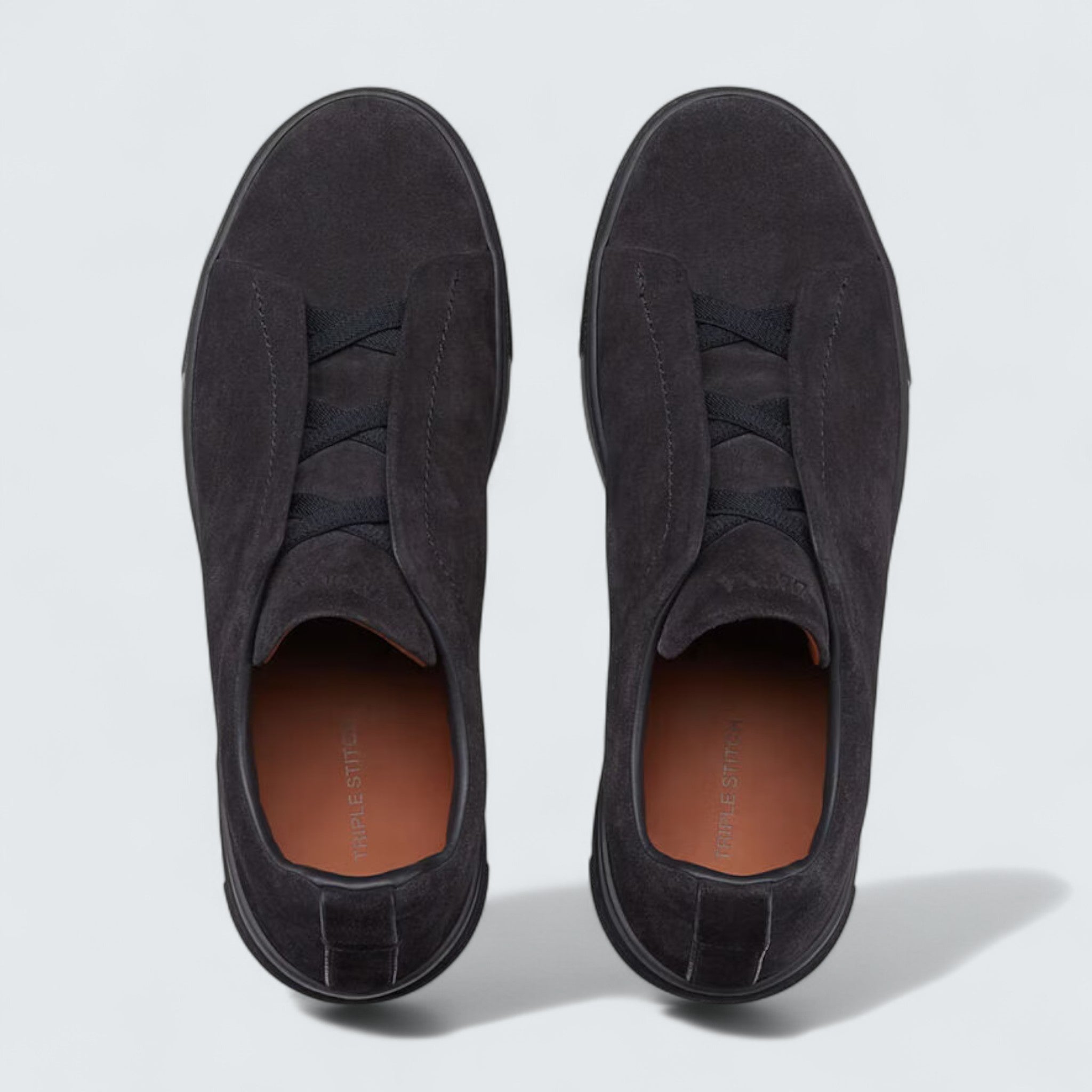 Navy Blue Suede Triple Stitch™ Sneakers