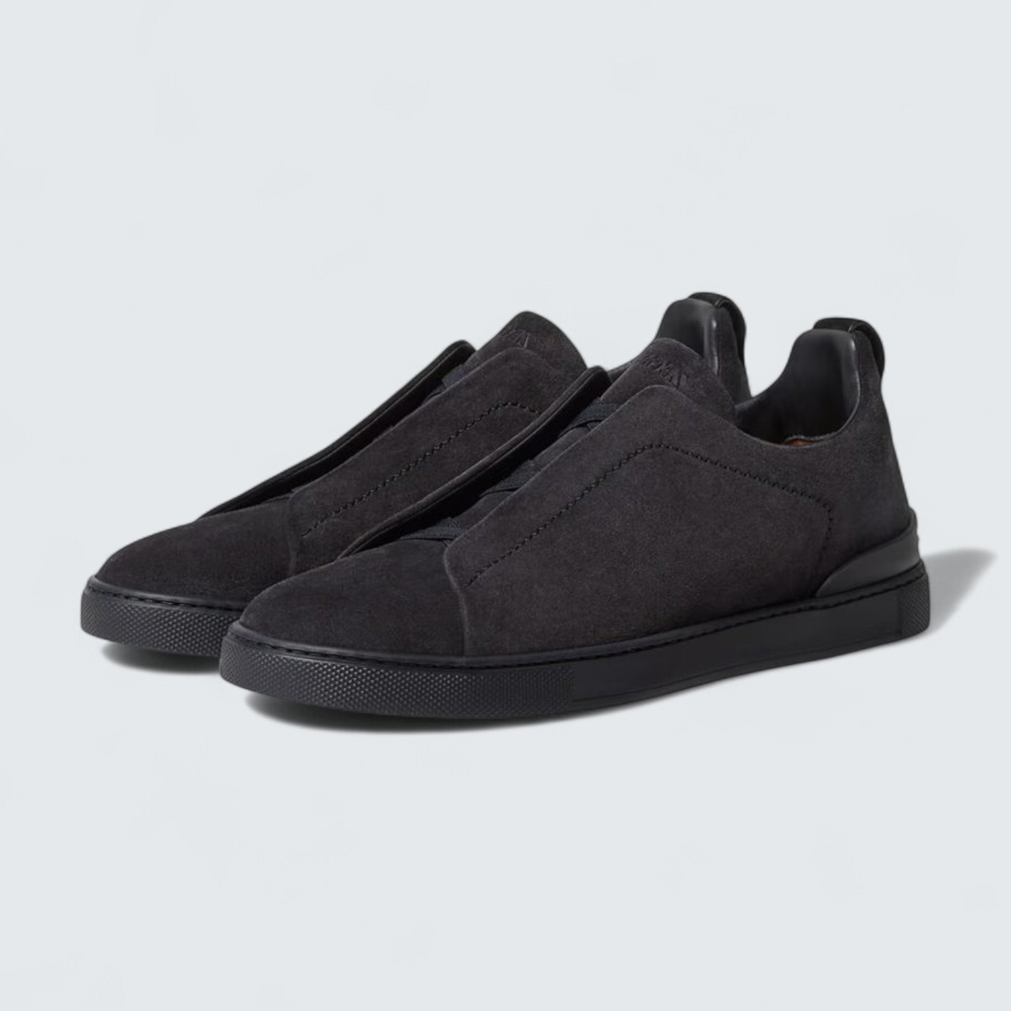 Navy Blue Suede Triple Stitch™ Sneakers