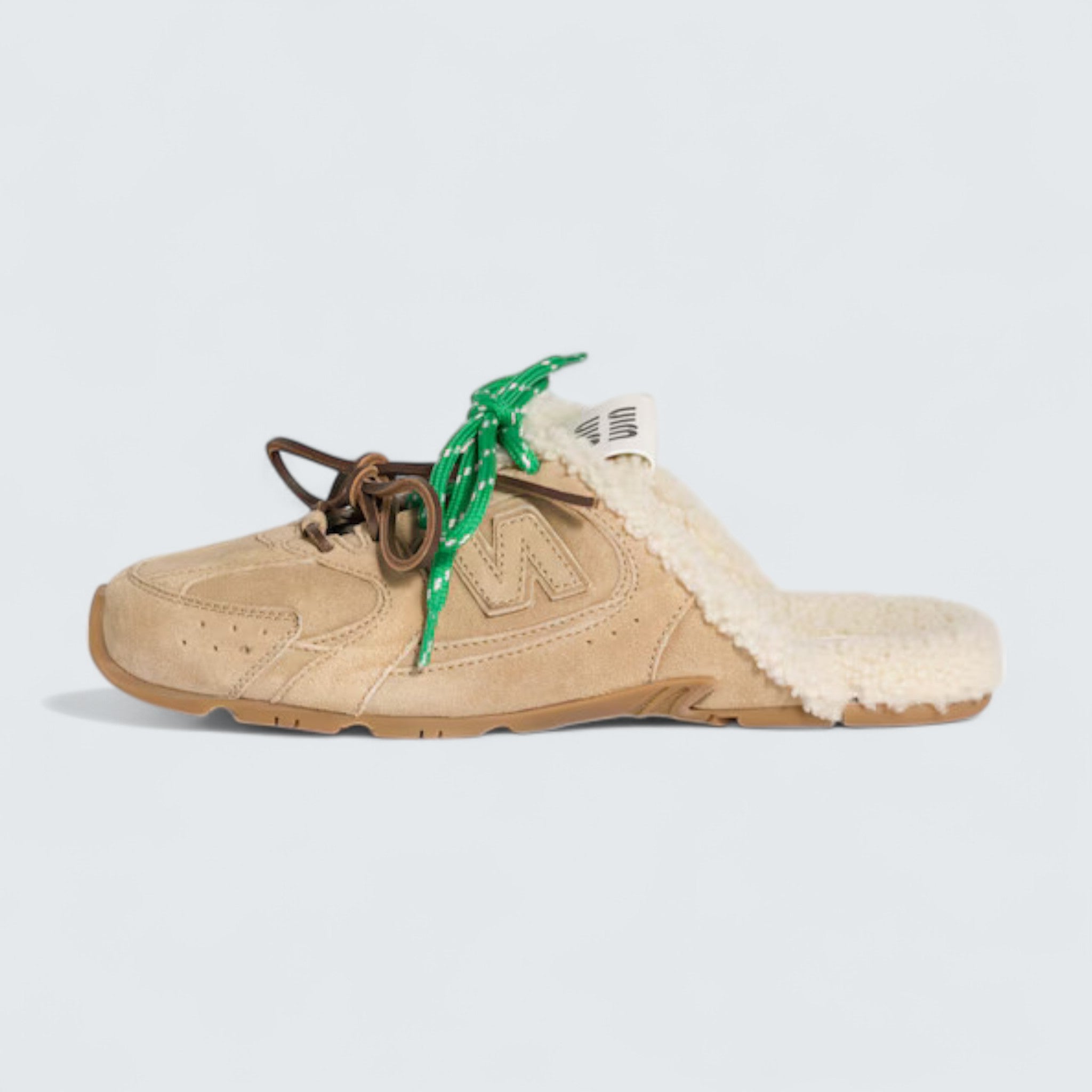 x New Balance 530 SL Bleached Suede Sneaker Mules 'Ecru'