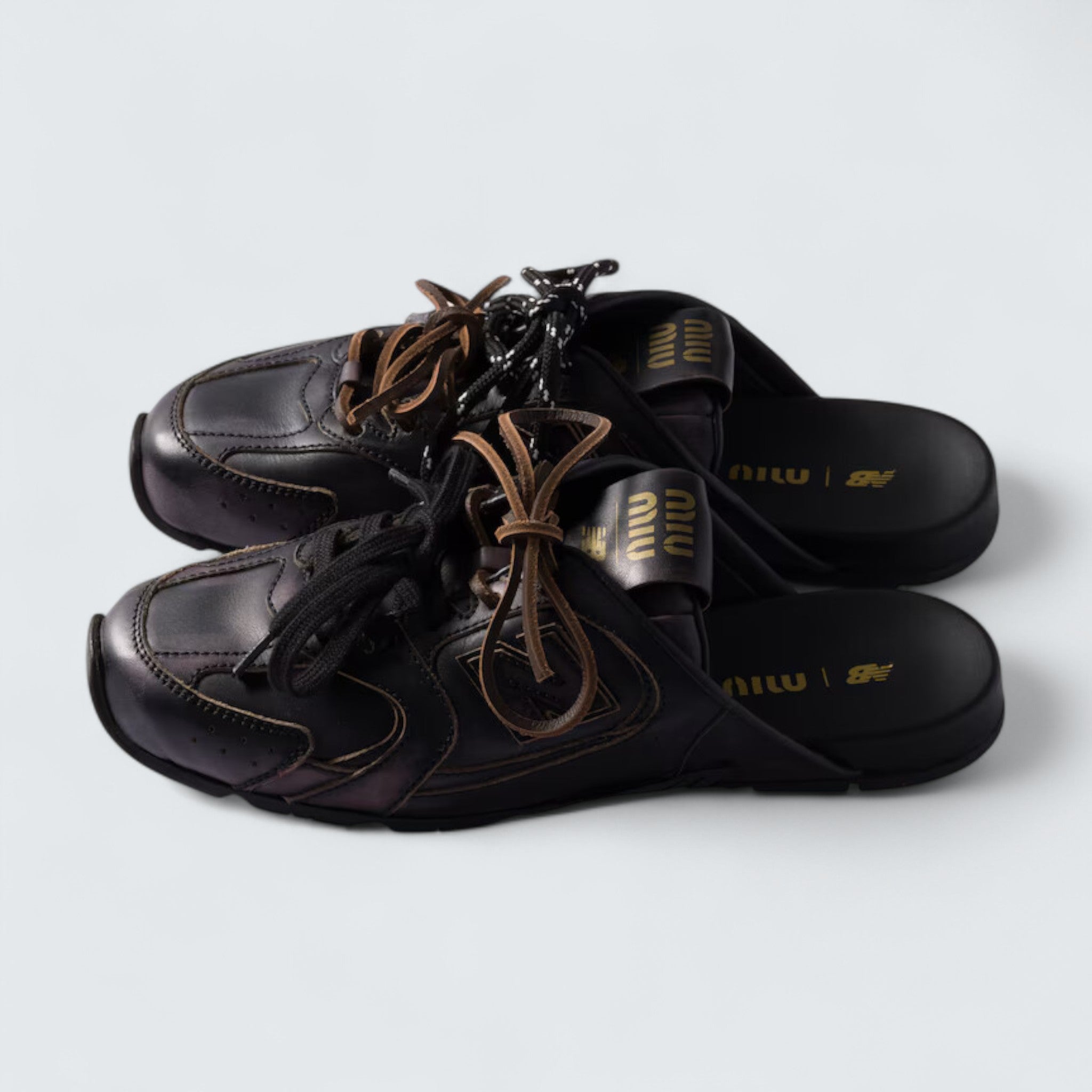 x New Balance 530 SL Deco Calf Leather Mules 'Black'