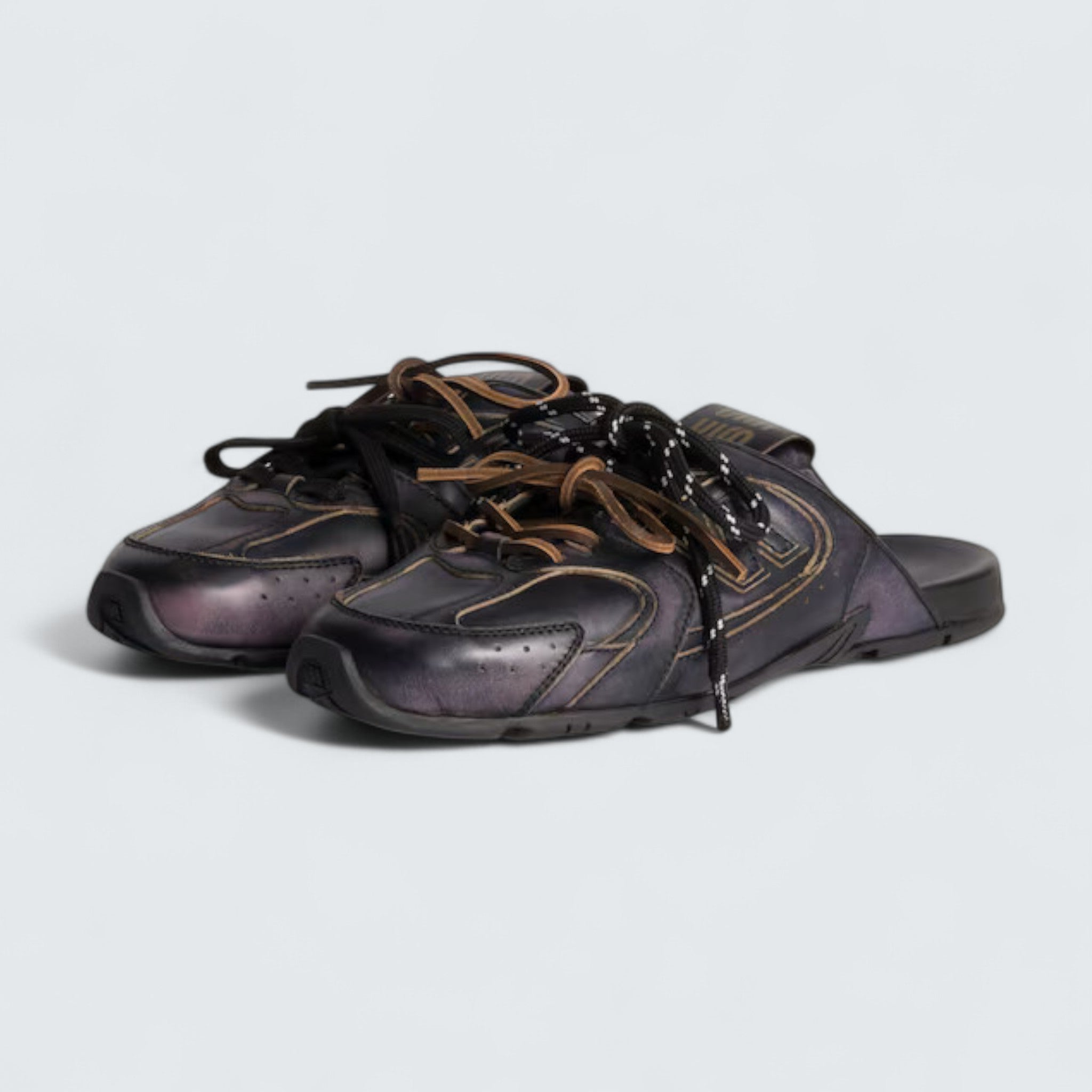 x New Balance 530 SL Deco Calf Leather Mules 'Black'