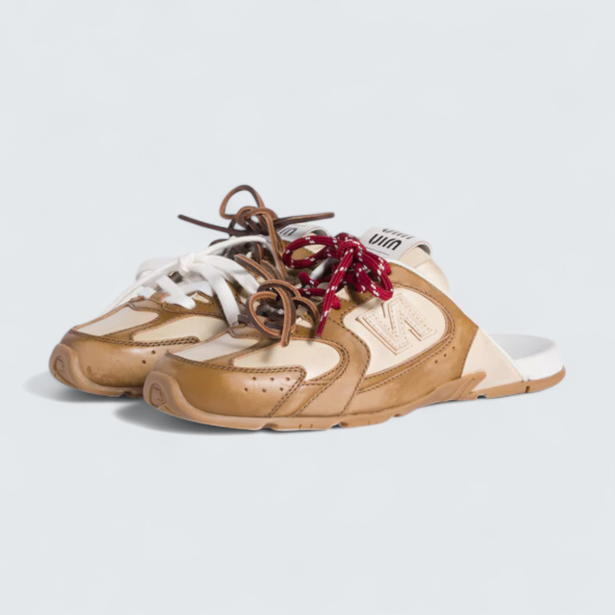 x New Balance 530 SL Deco Calf Leather Mules 'Cinnamon/Travertine Gray'