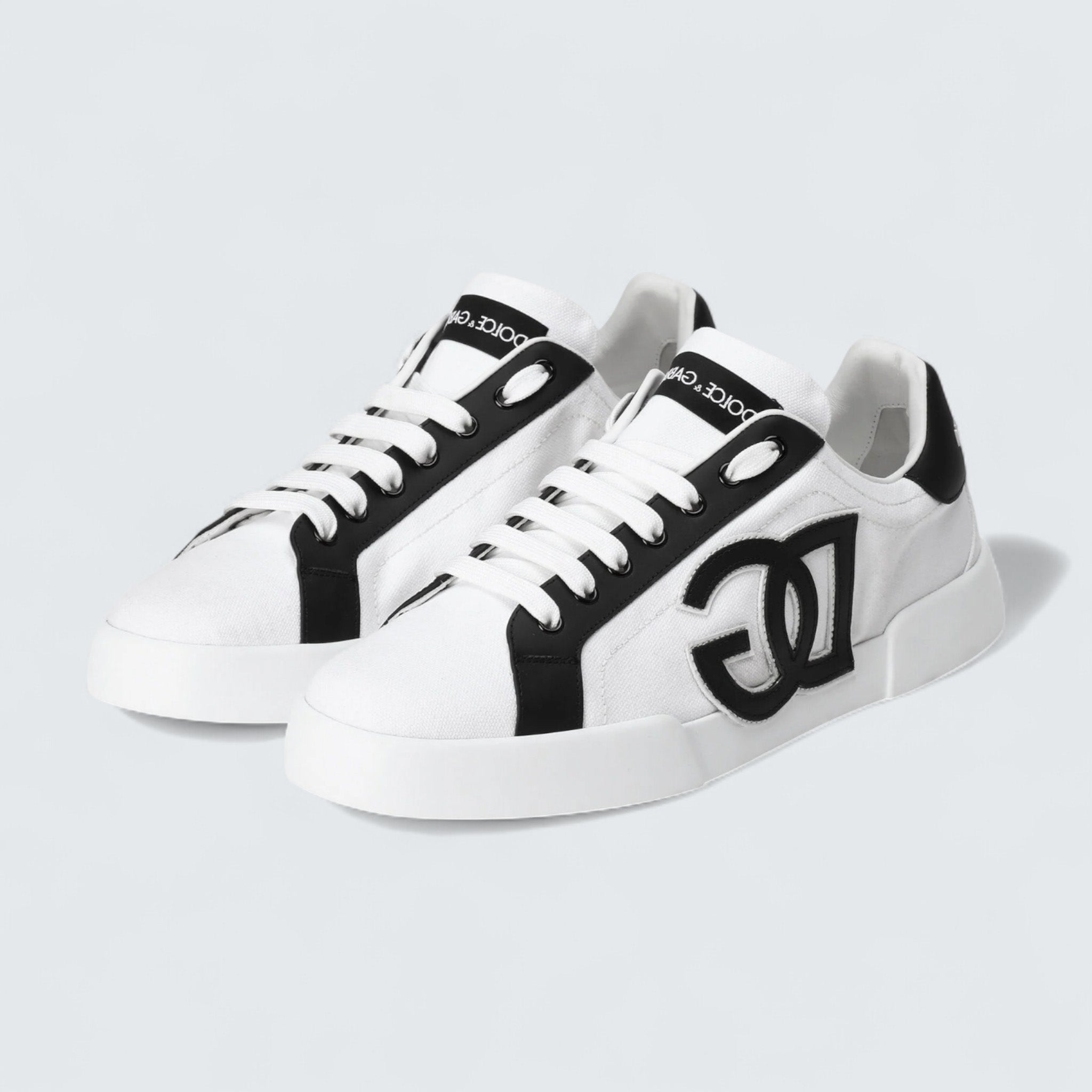 D&G Portofino Light Strobel Sneakers In Canvas And Calfskin