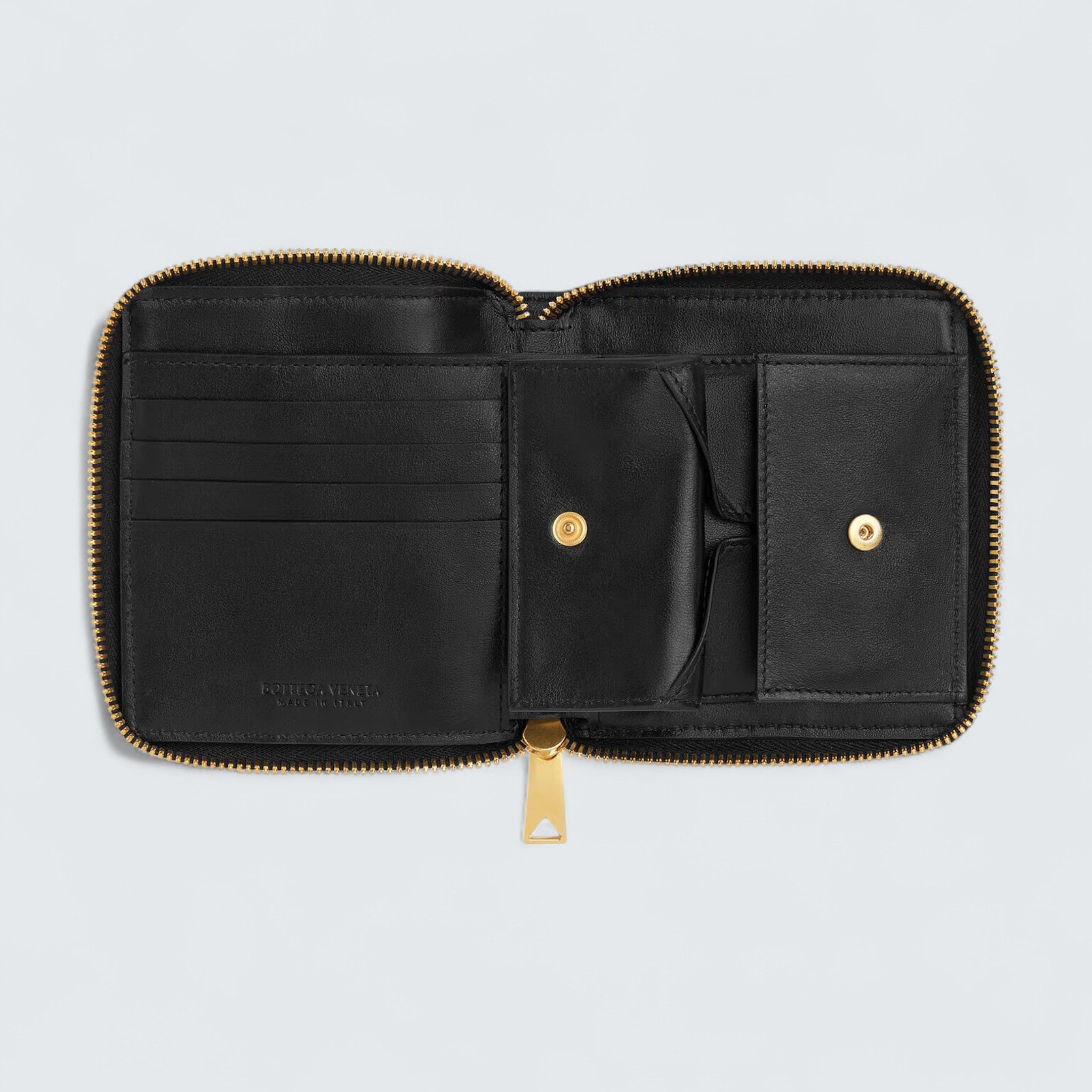 Small Cassette Compact Zip Wallet 'Black'