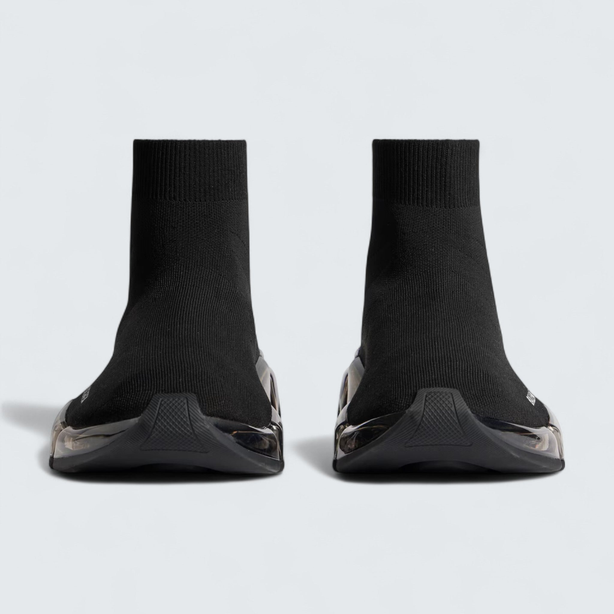 Speed 2.0 Full Clear Sole Sneaker in Black Recycled Knit