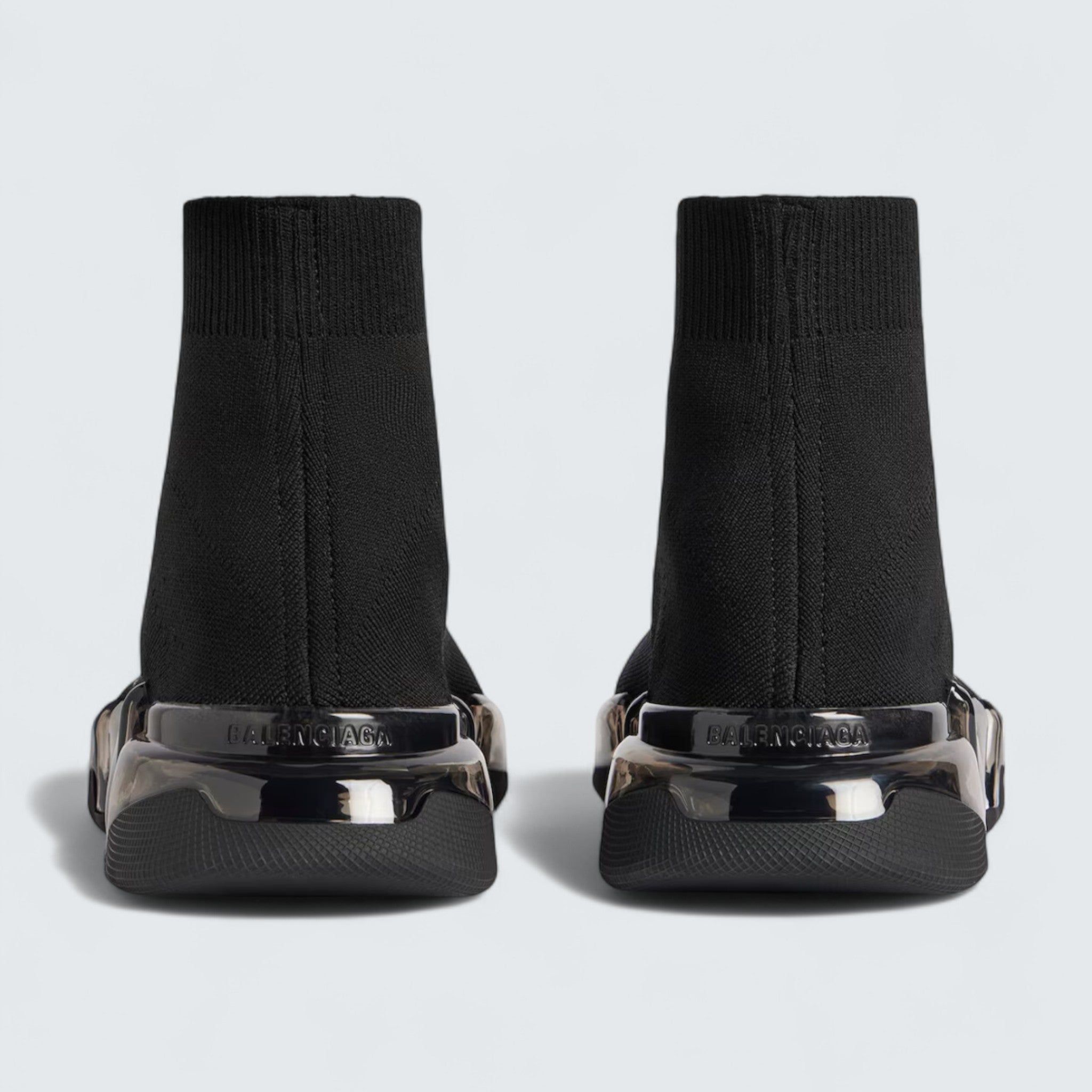 Speed 2.0 Full Clear Sole Sneaker in Black Recycled Knit
