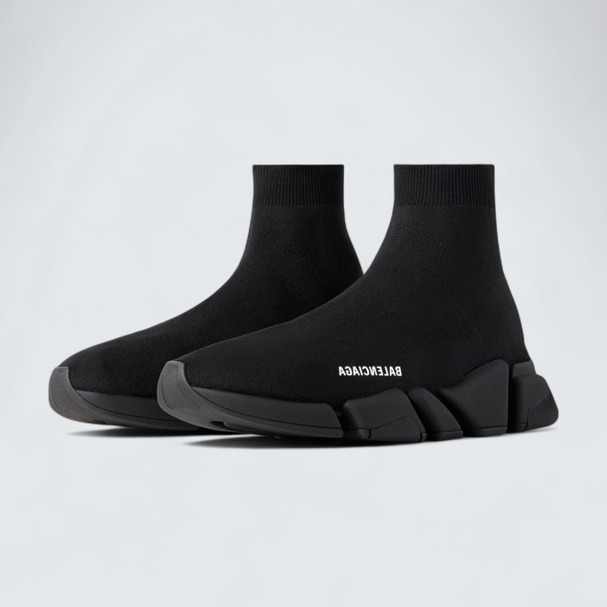 Speed 2.0 Sneaker in Black Recycled Polyester and Elastane