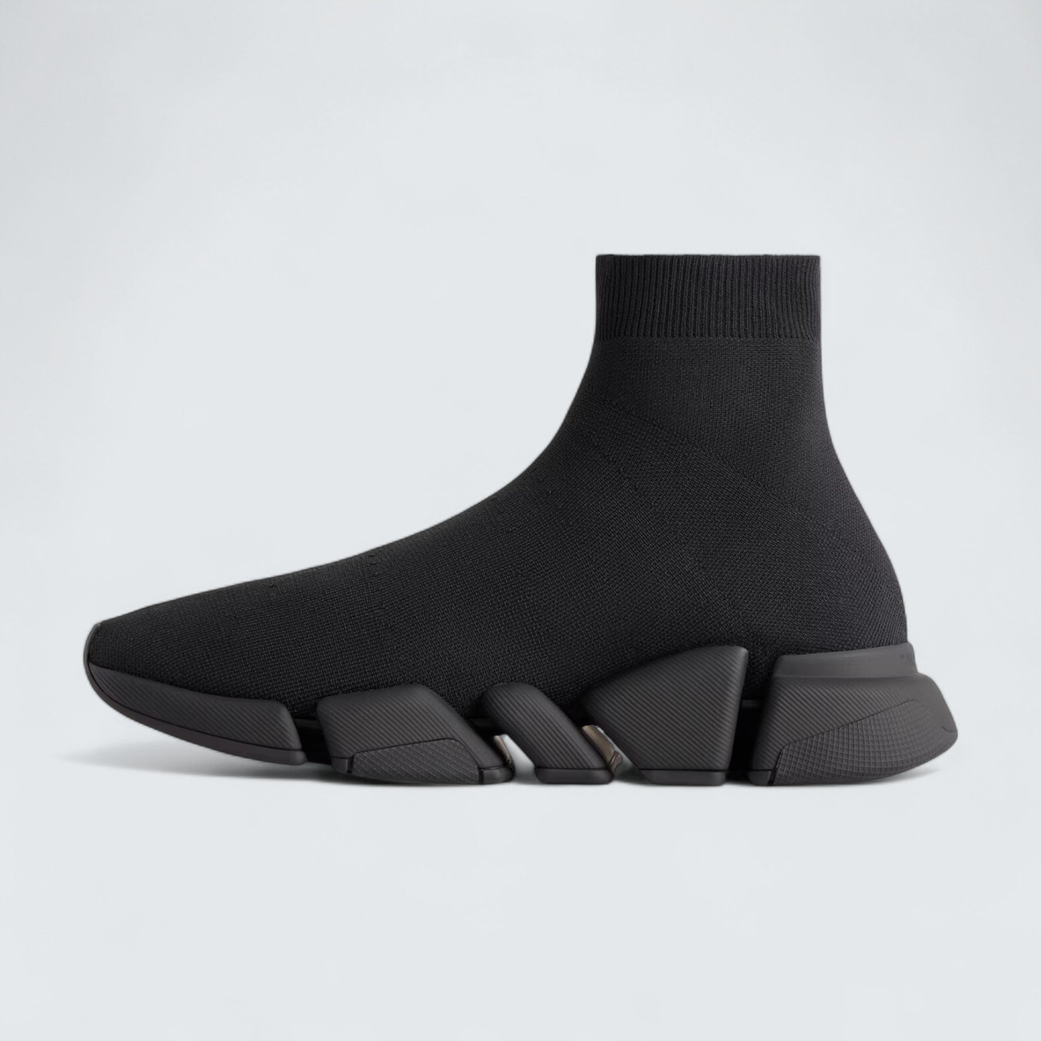 Speed 2.0 Sneaker in Black Recycled Polyester and Elastane