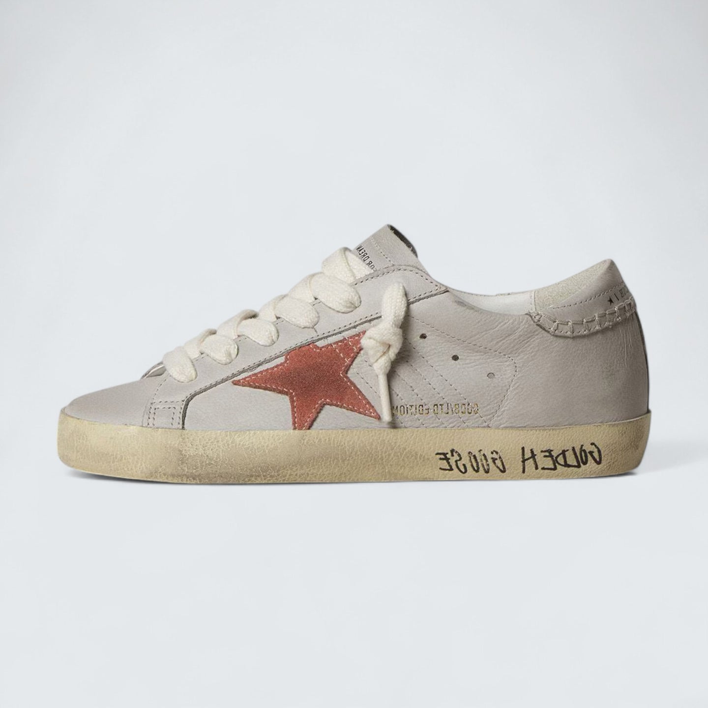 Super-Star LTD 'Gray Leather with Brick-Red Suede Star'