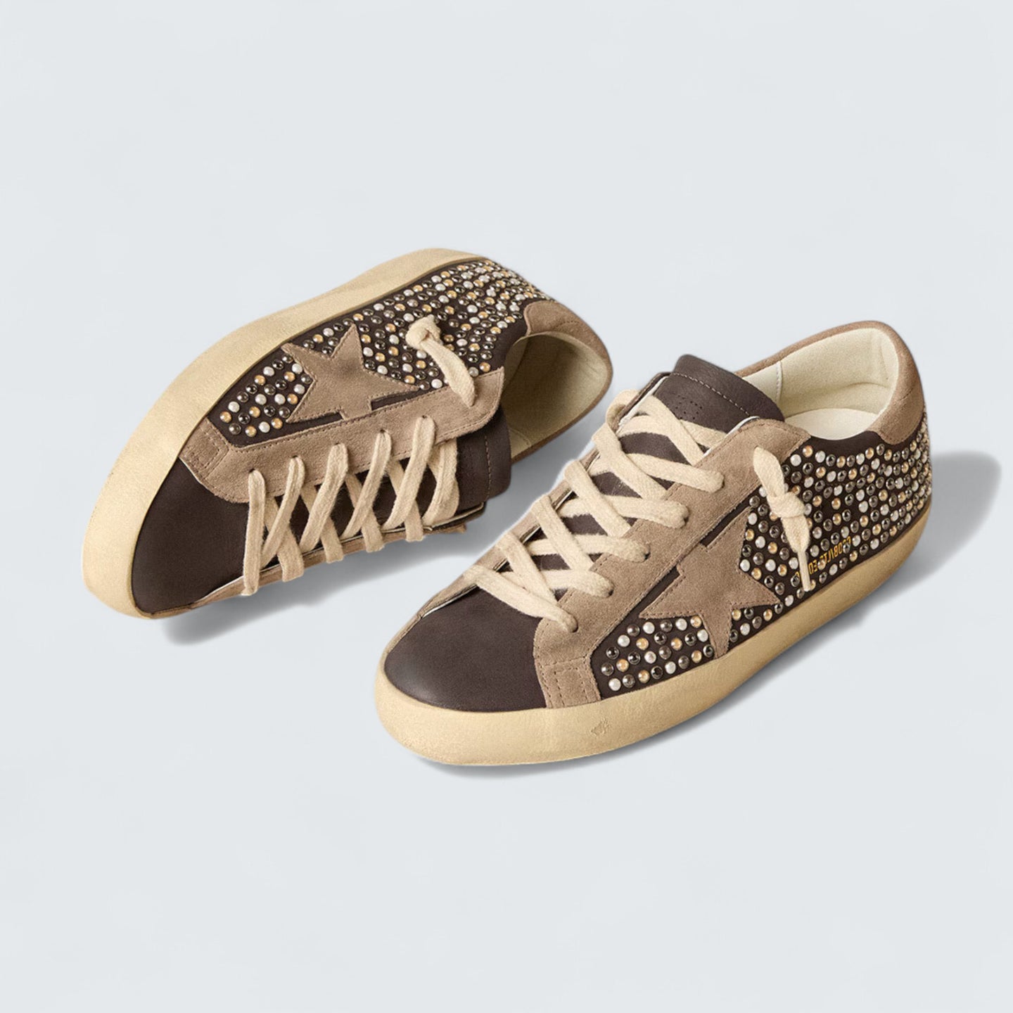 Super-Star LTD 'Gray Nubuck with Swarovski Pearls and Suede Star'