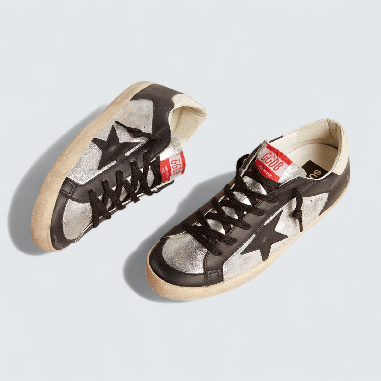 Super-Star LTD 'Metallic Leather with Black Leather Star and Inserts'