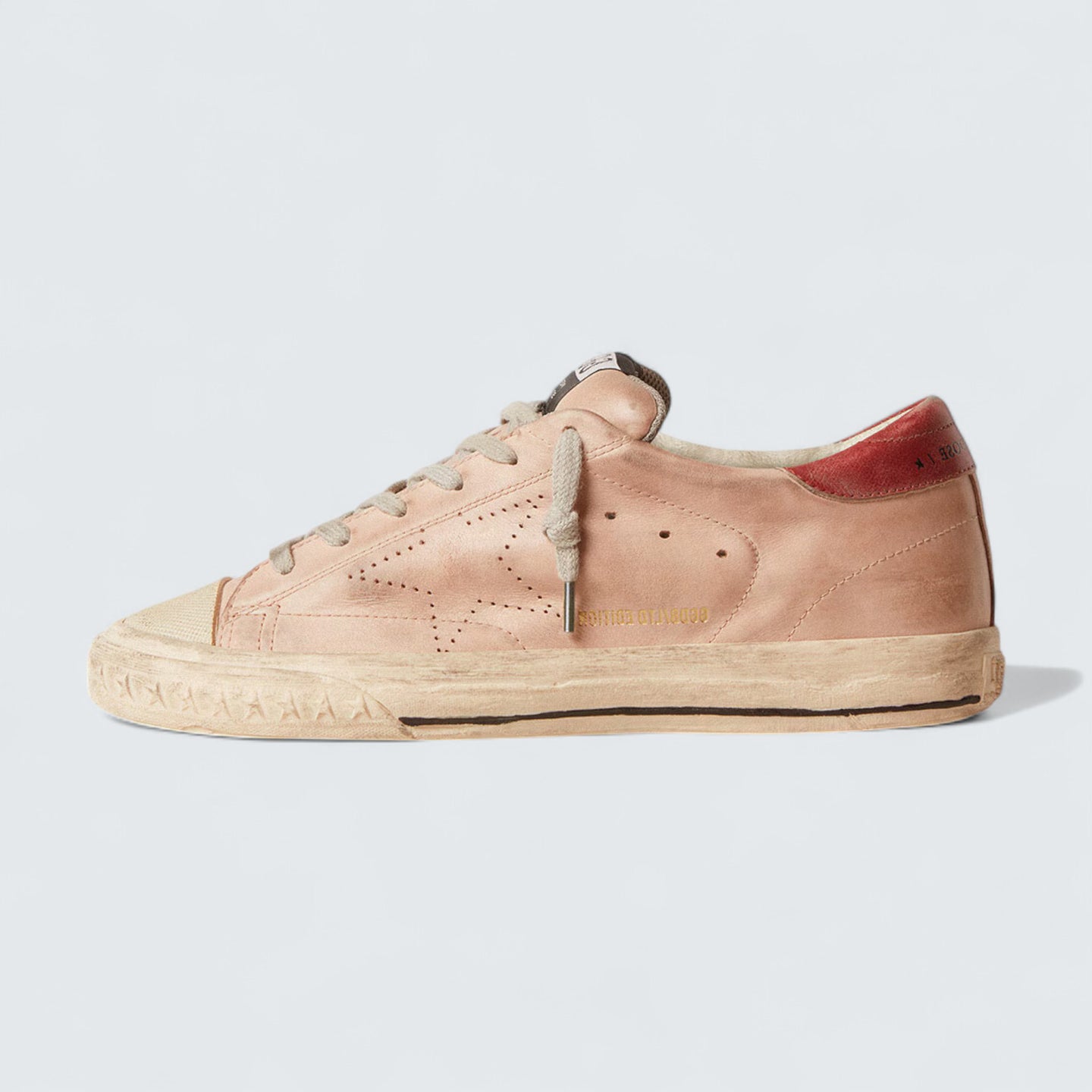 Super-Star LTD 'Pink Nubuck with Perforated Star and Leather Heel Tab'