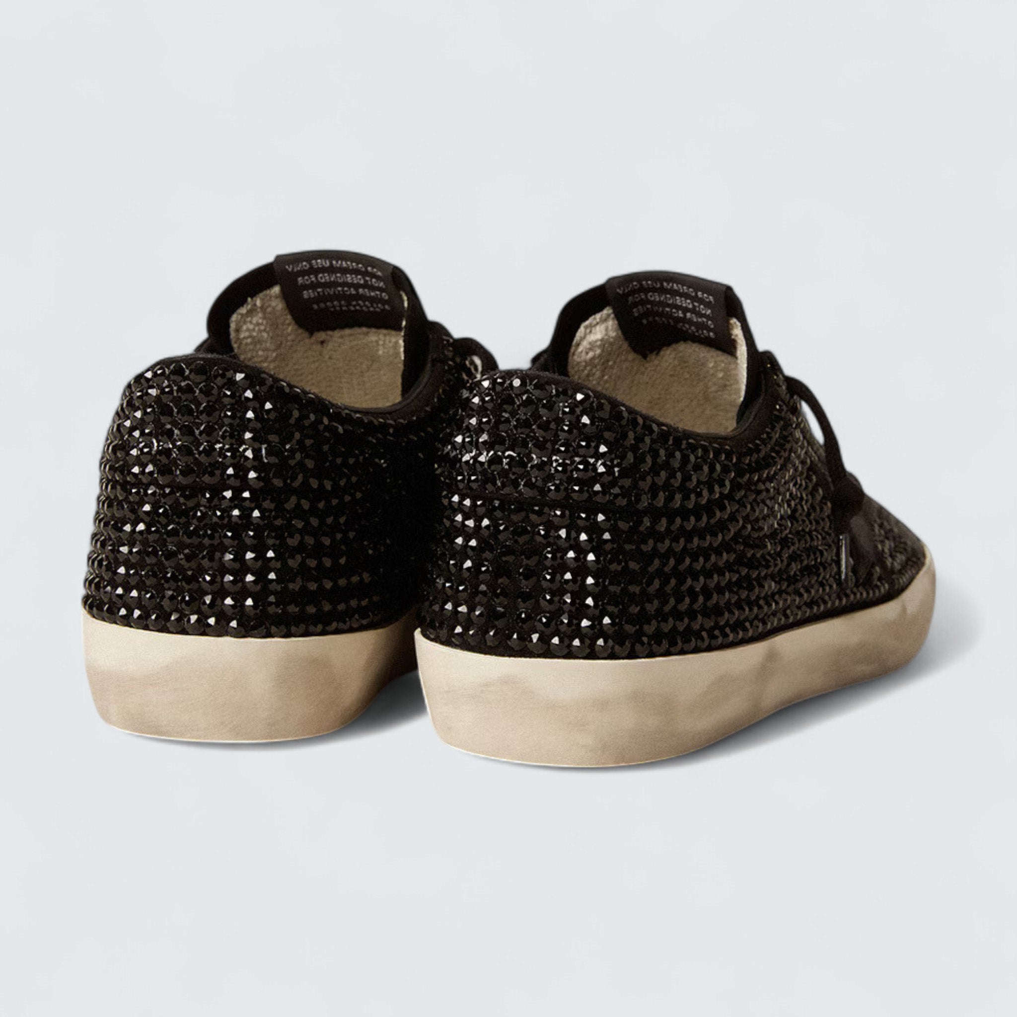 Super-Star 'Black Suede with Swarovski Crystals and Black Suede Star'