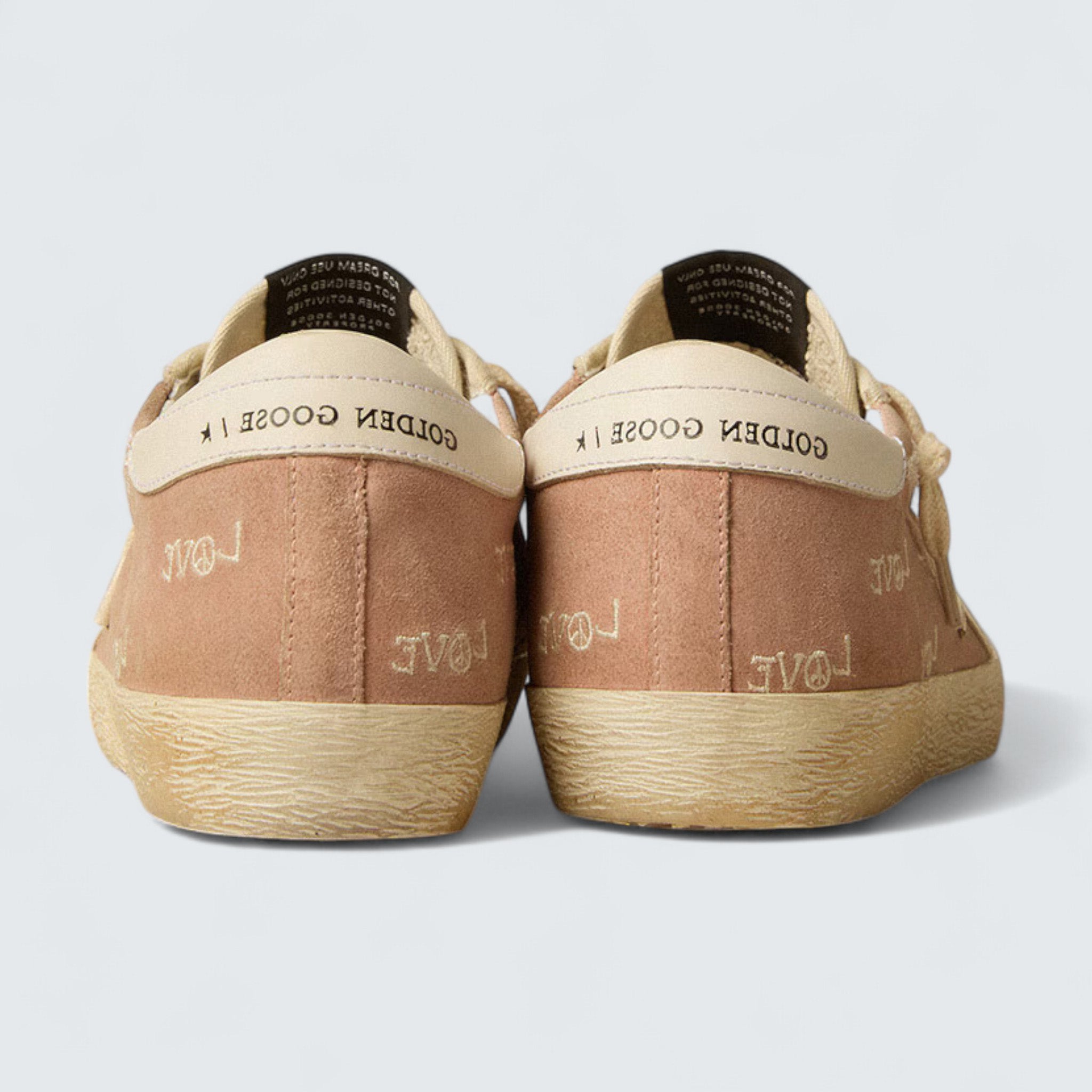 Super-Star 'Powder-Pink Suede with Cream Leather Star'