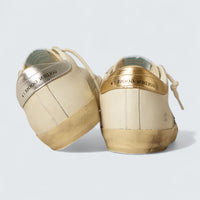 Super-Star 'White Leather and Suede with Silver and Gold Leather Star'