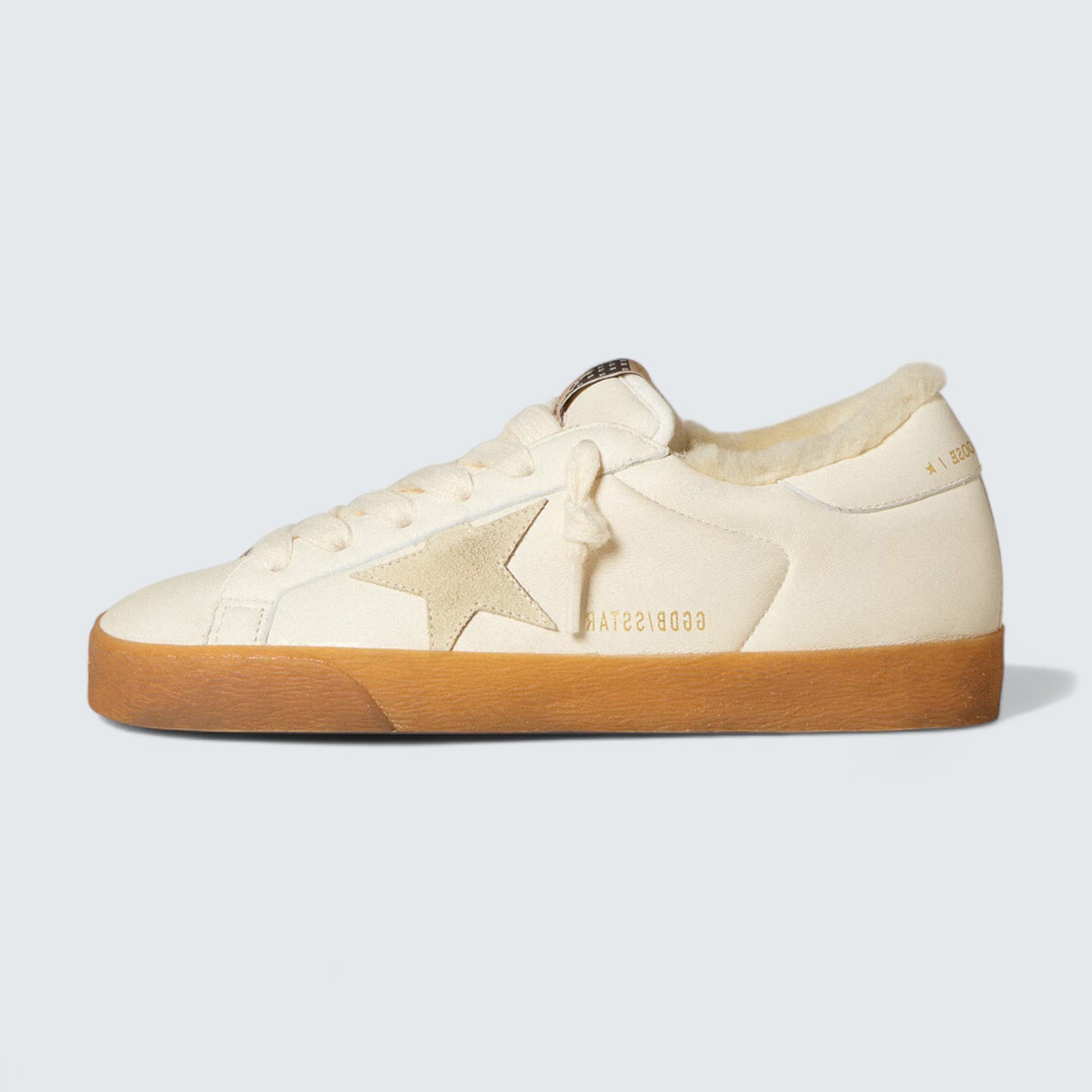 Super-Star 'White Nappa with Suede Star and Shearling Lining'