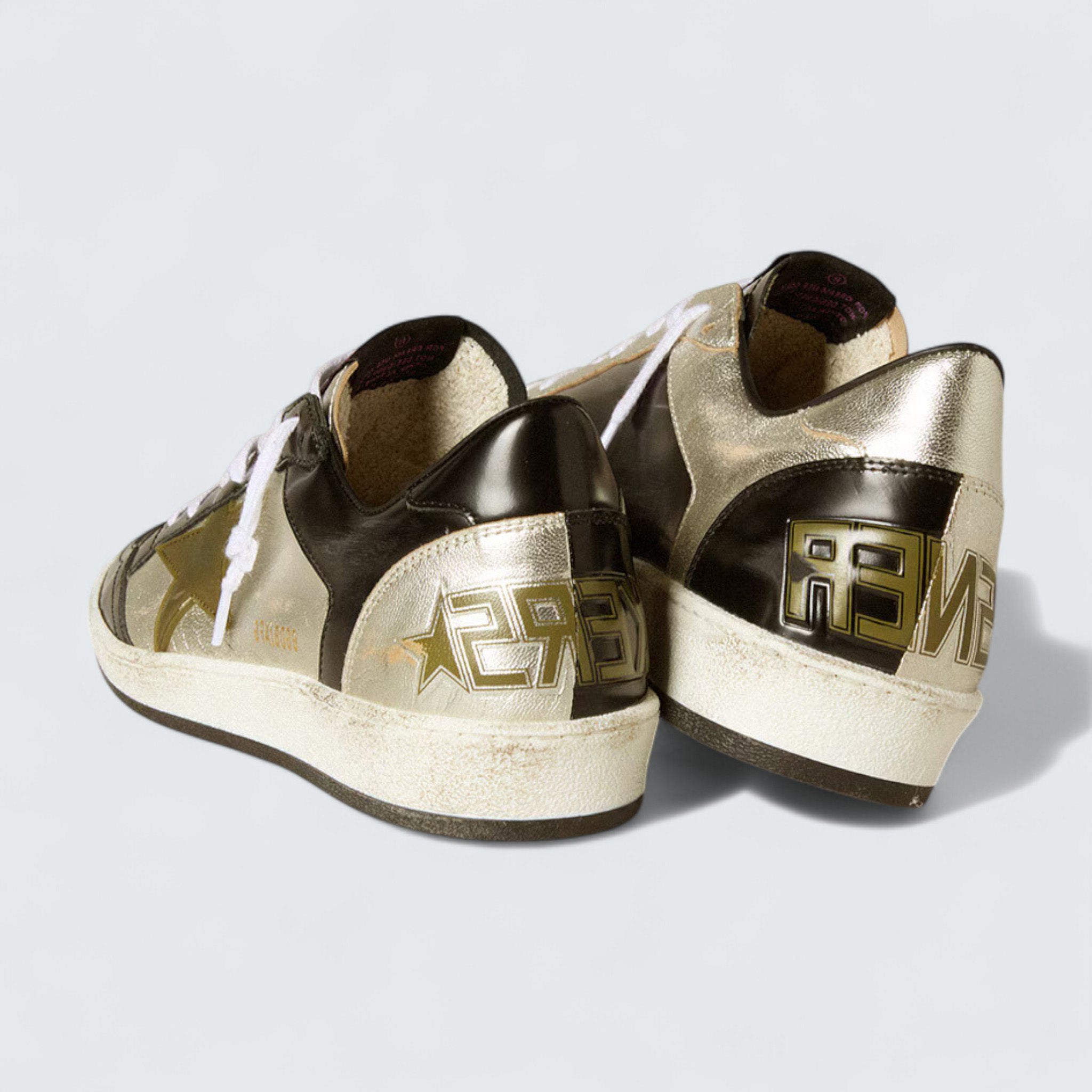 Ball Star LAB 'Silver Leather with Brown Leather Star and Black Heel Tab'