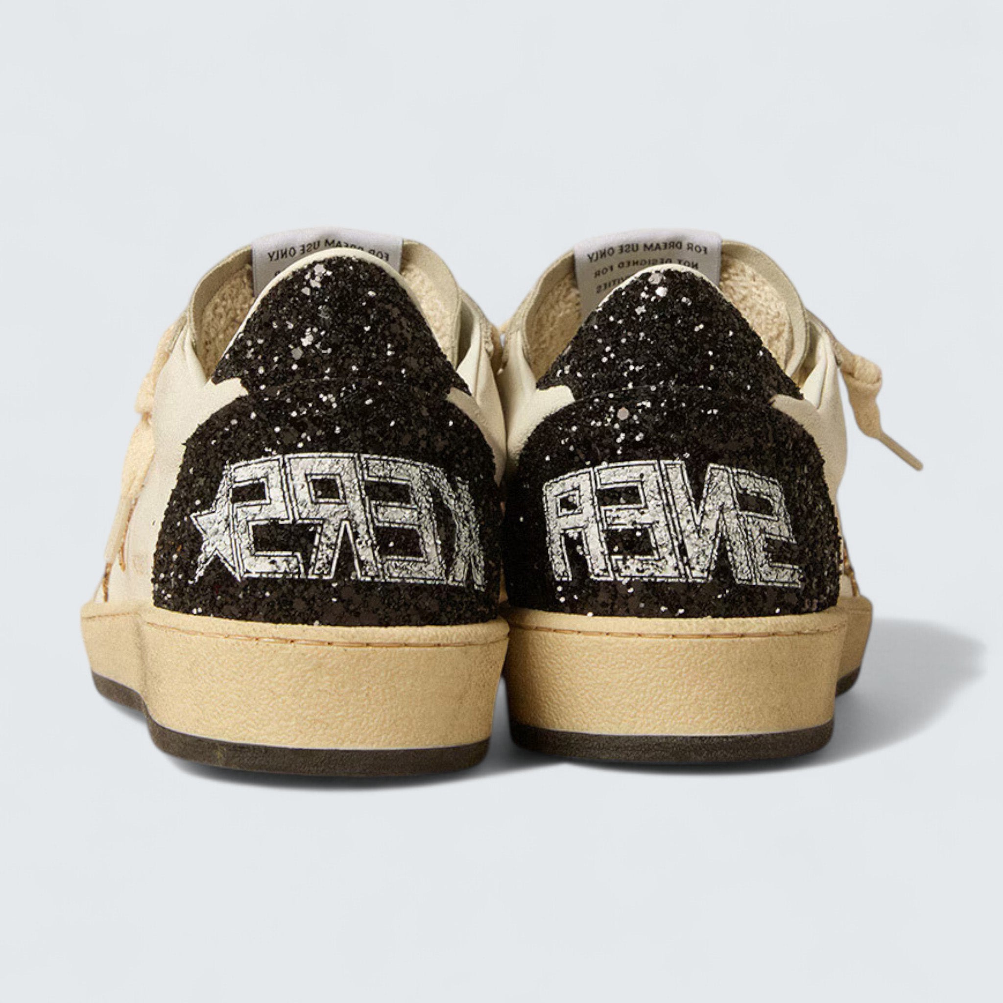 Ball Star LTD 'Nappa and Suede with Gold Glitter Star and Black Glitter Heel Tab'