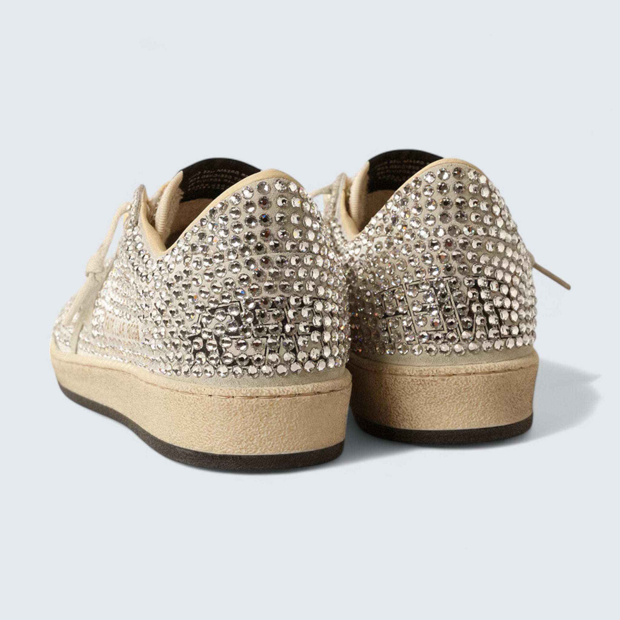 Ball Star LTD 'White and Ice-Gray Suede with Swarovski Crystals and Ice-Gray Suede Star'