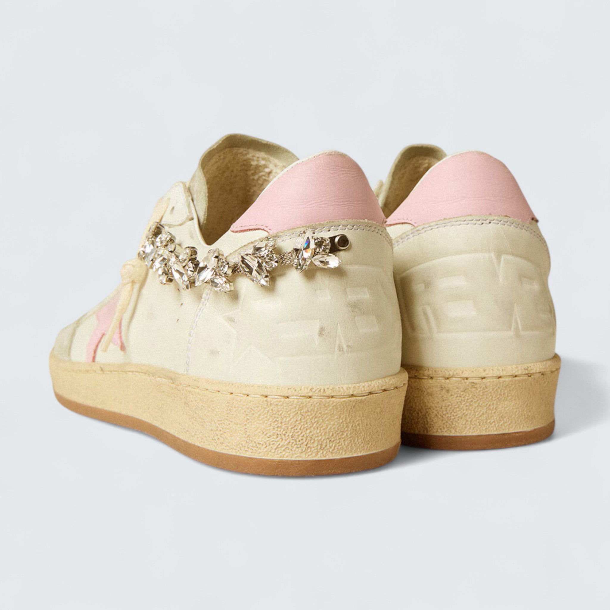 Ball Star LTD 'White Leather with Pink Leather Star and Crystal Decoration'